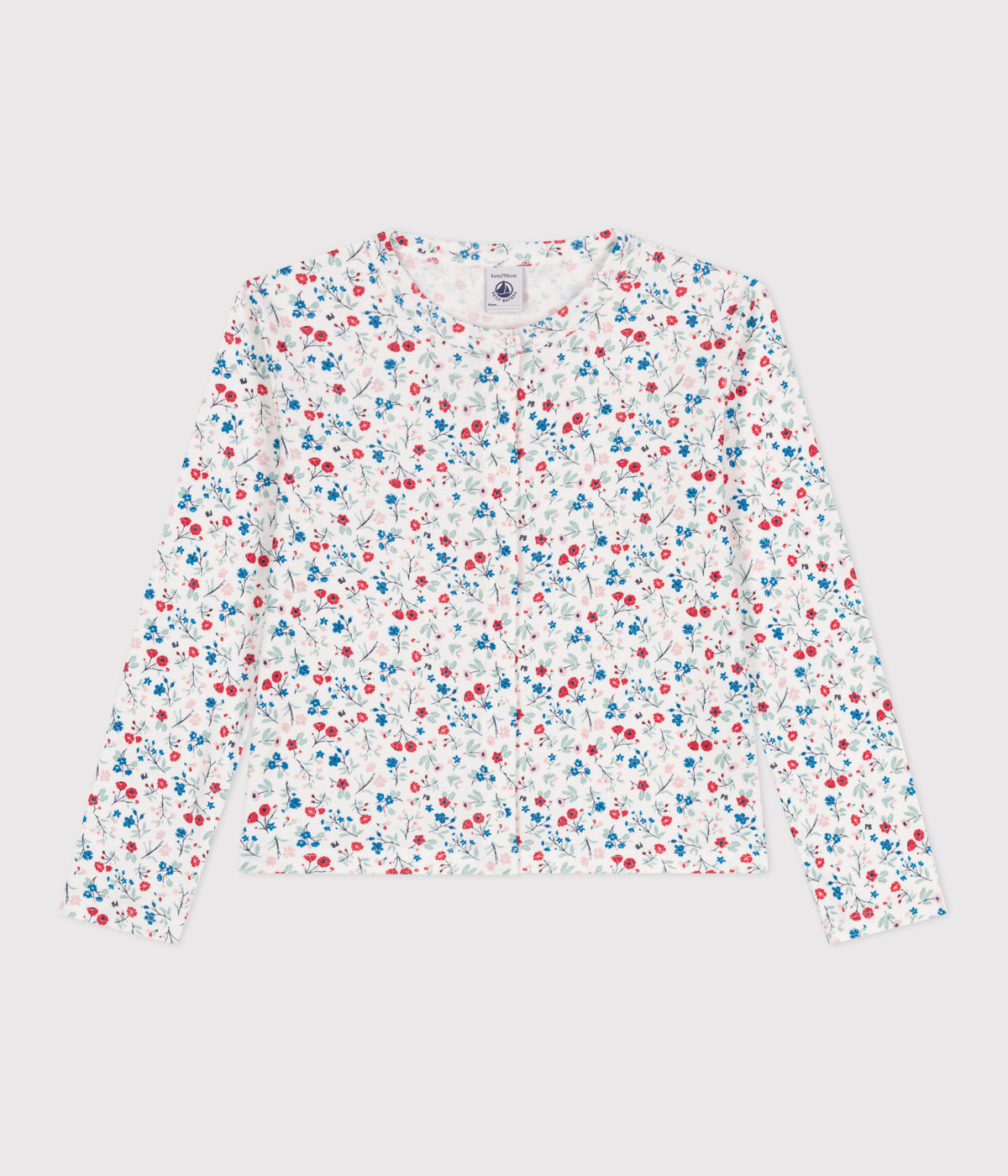 cardigan-enfant-en-coton-fleuri