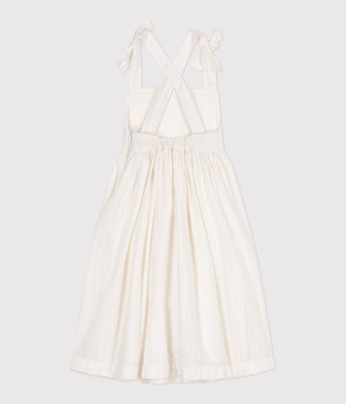 robe-longue-à-bretelles-enfant-en-coton-uni