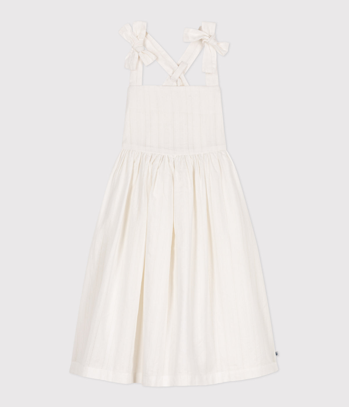 robe-longue-à-bretelles-enfant-en-coton-uni