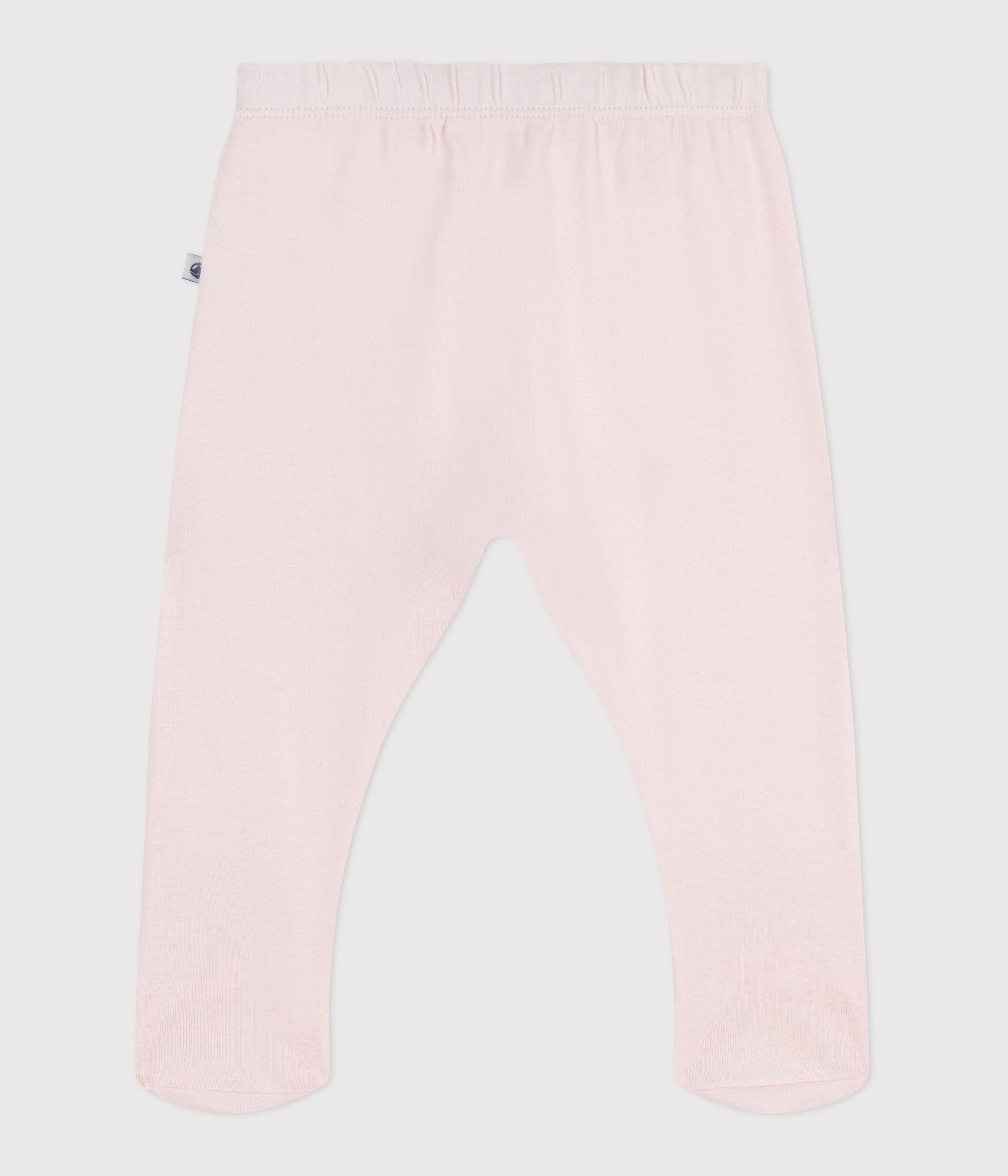 pantalon-à-pied-naissance-en-coton-uni
