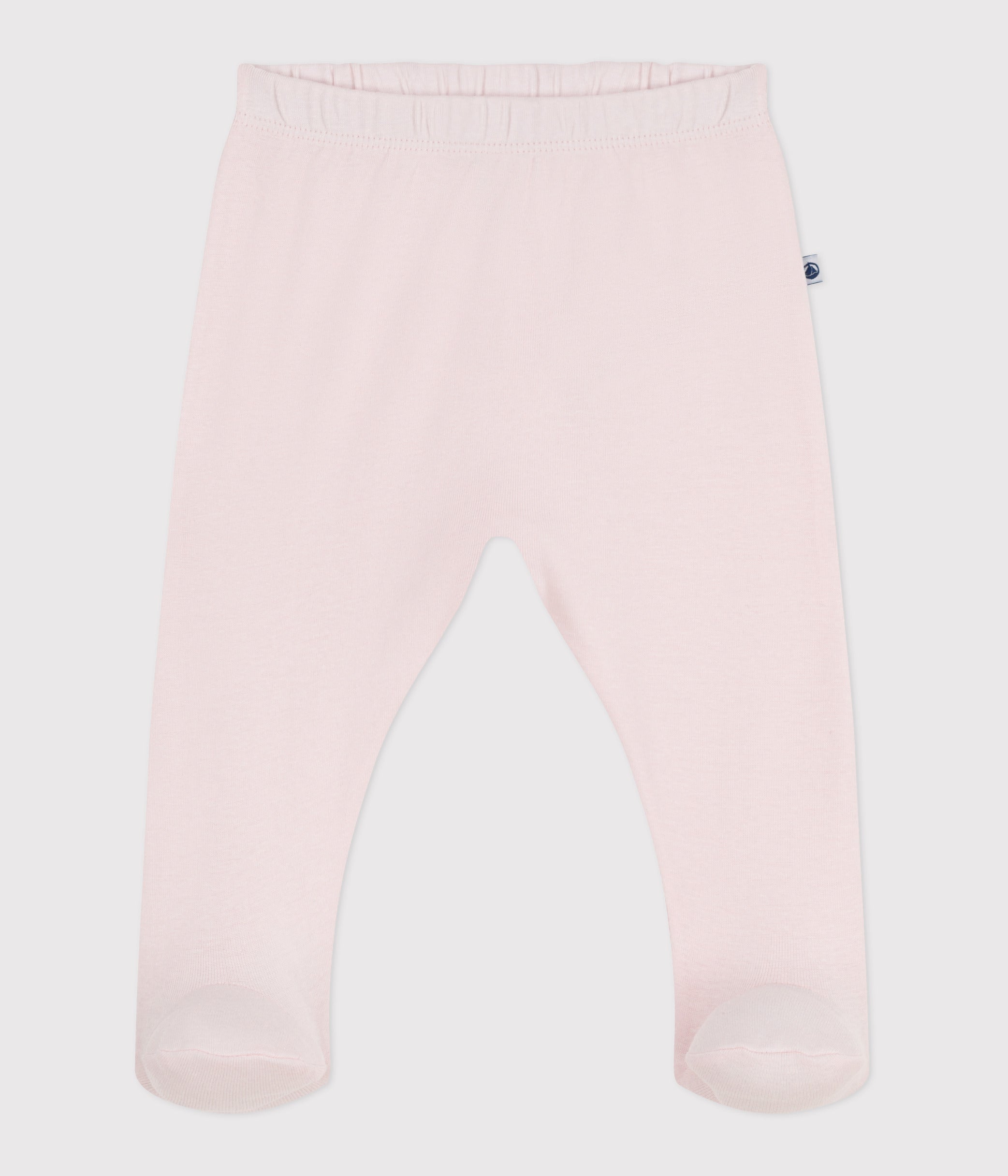 pantalon-à-pied-naissance-en-coton-uni
