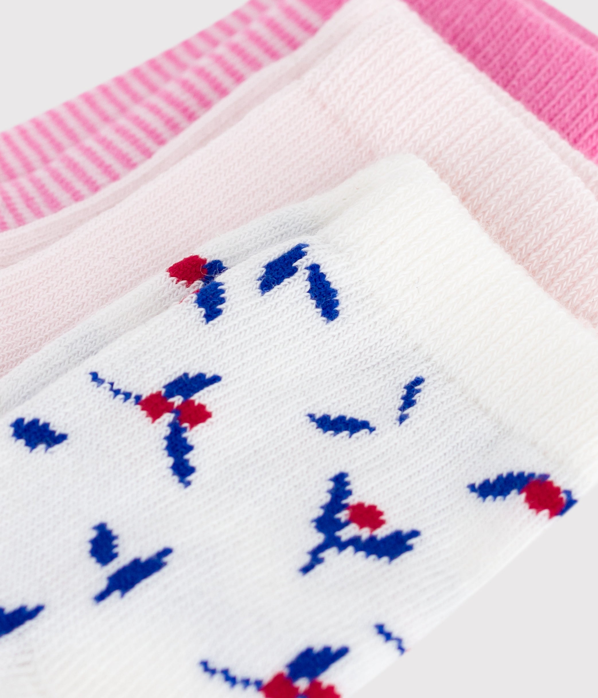 lot-de-3-paires-de-chaussettes-bébé-en-coton-imprimé-fleurs
