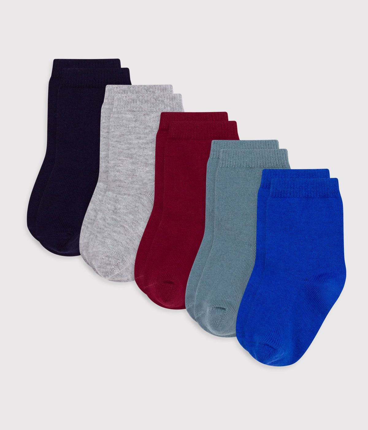 lot-de-5-paires-de-chaussettes-bébé-unies-en-coton
