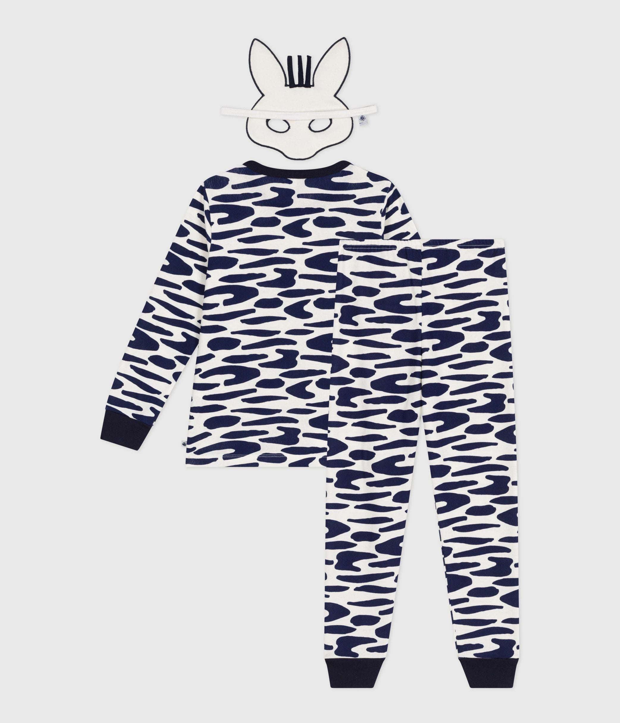 pyjama-déguisement-enfant-en-coton-imprimé-zèbre