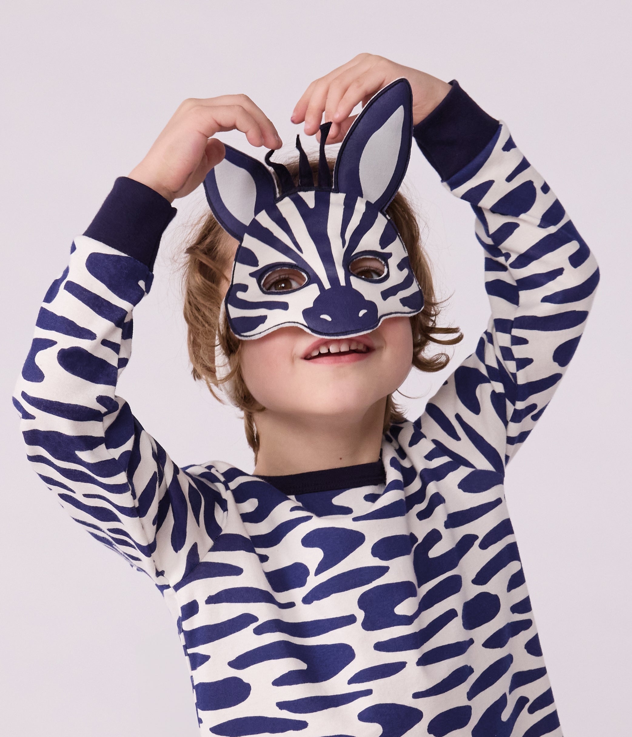 pyjama-déguisement-enfant-en-coton-imprimé-zèbre