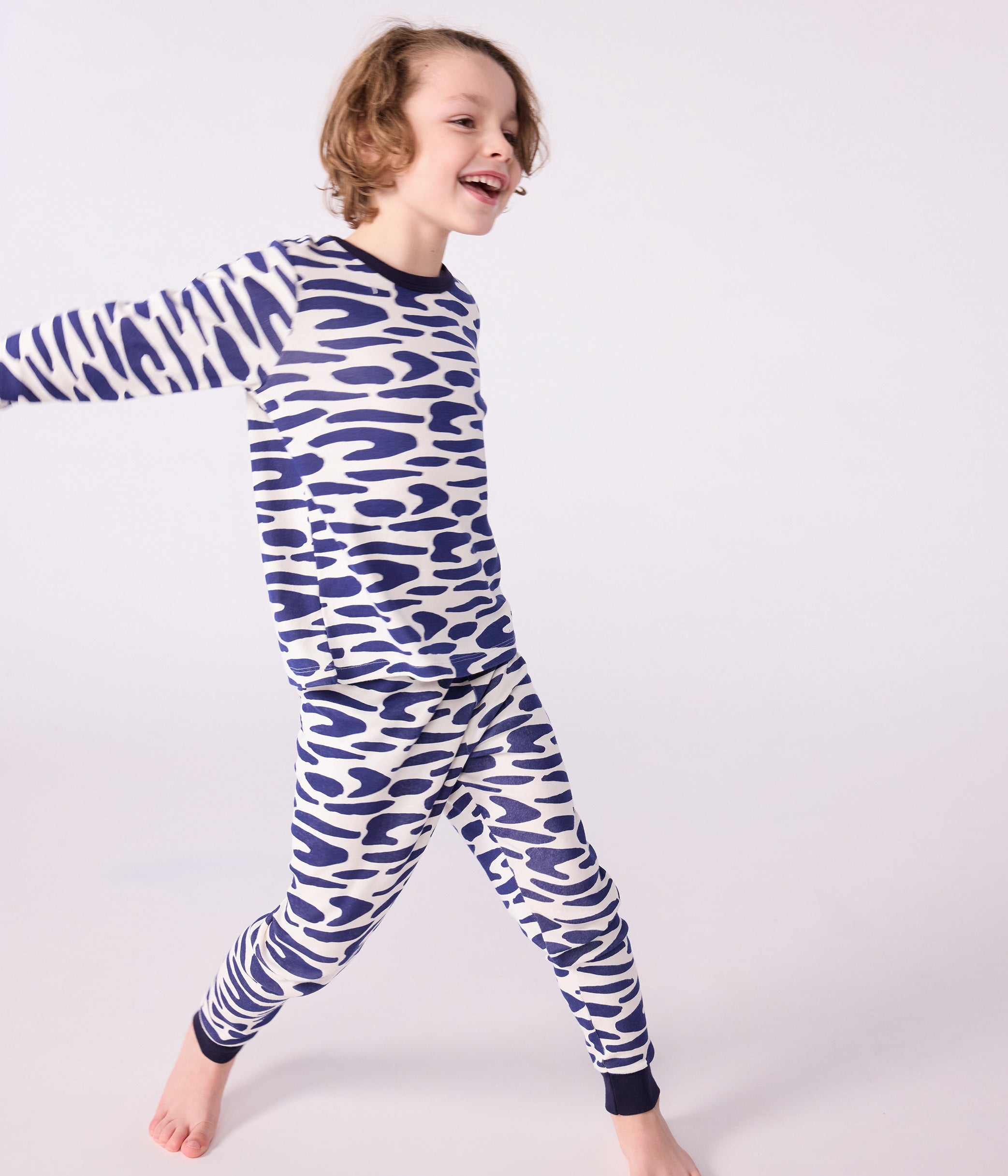 pyjama-déguisement-enfant-en-coton-imprimé-zèbre