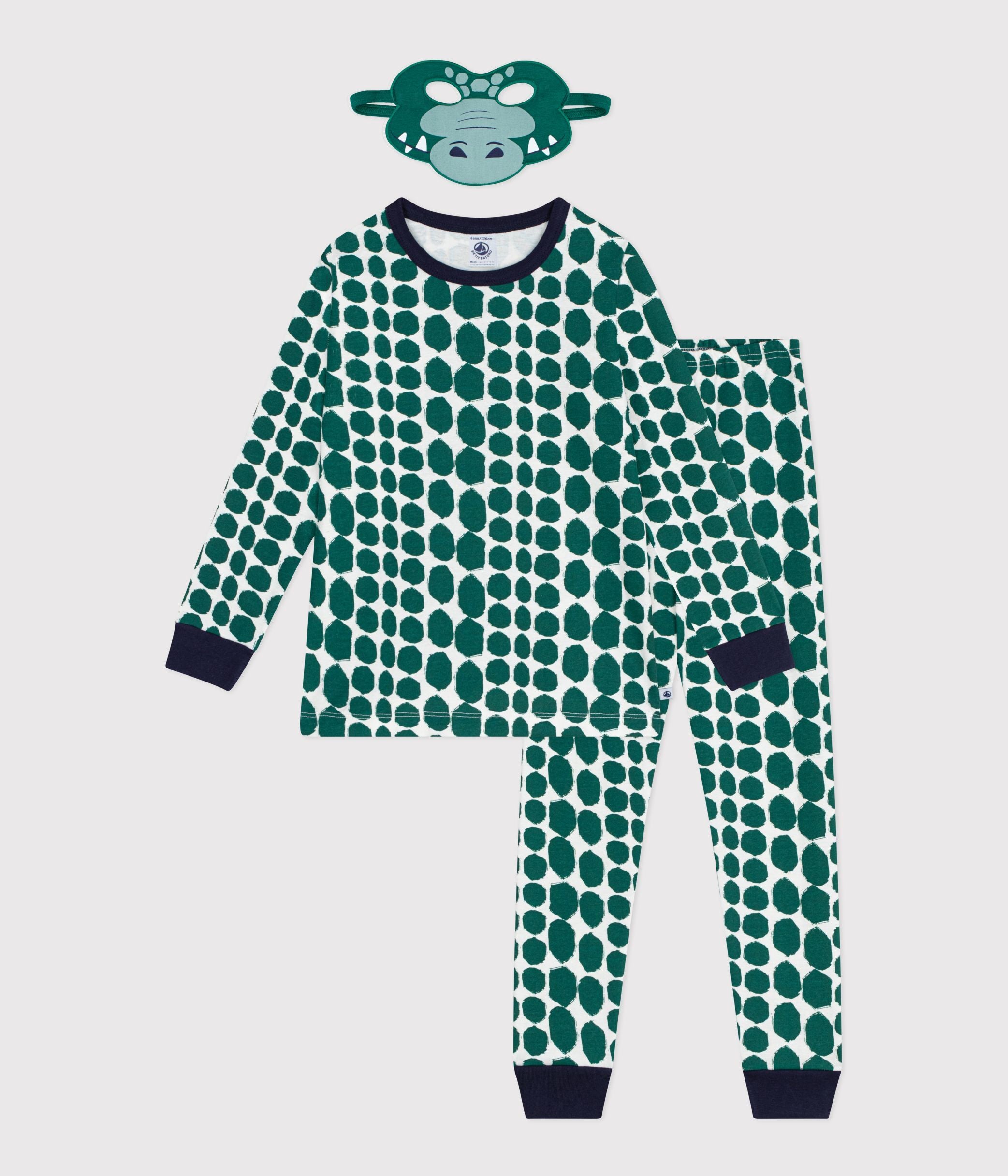 pyjama-déguisement-enfant-en-coton-imprimé-croco