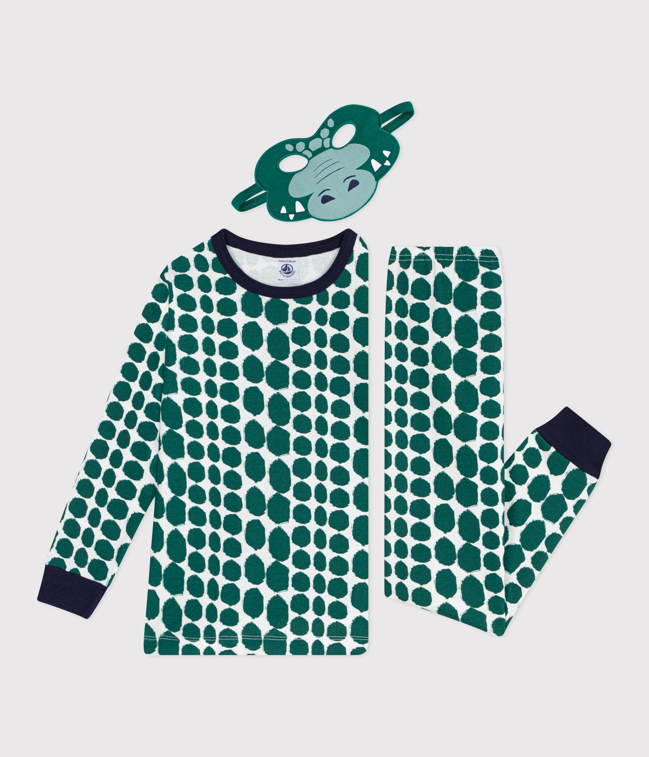 pyjama-déguisement-enfant-en-coton-imprimé-croco