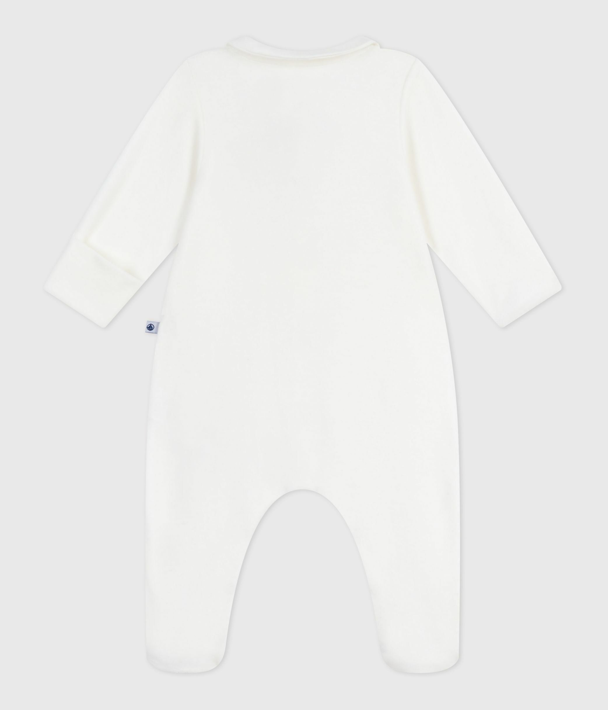 pyjama-bébé-en-velours-à-col-uni