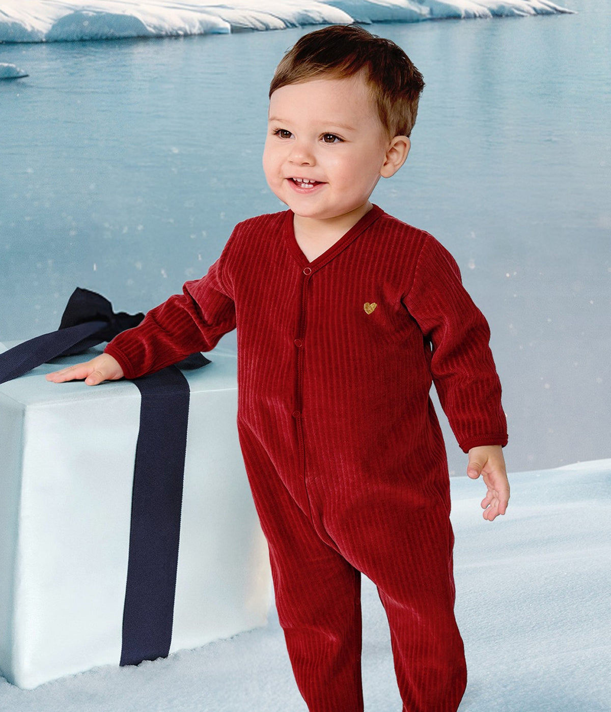 pyjama-bébé-en-velours-uni