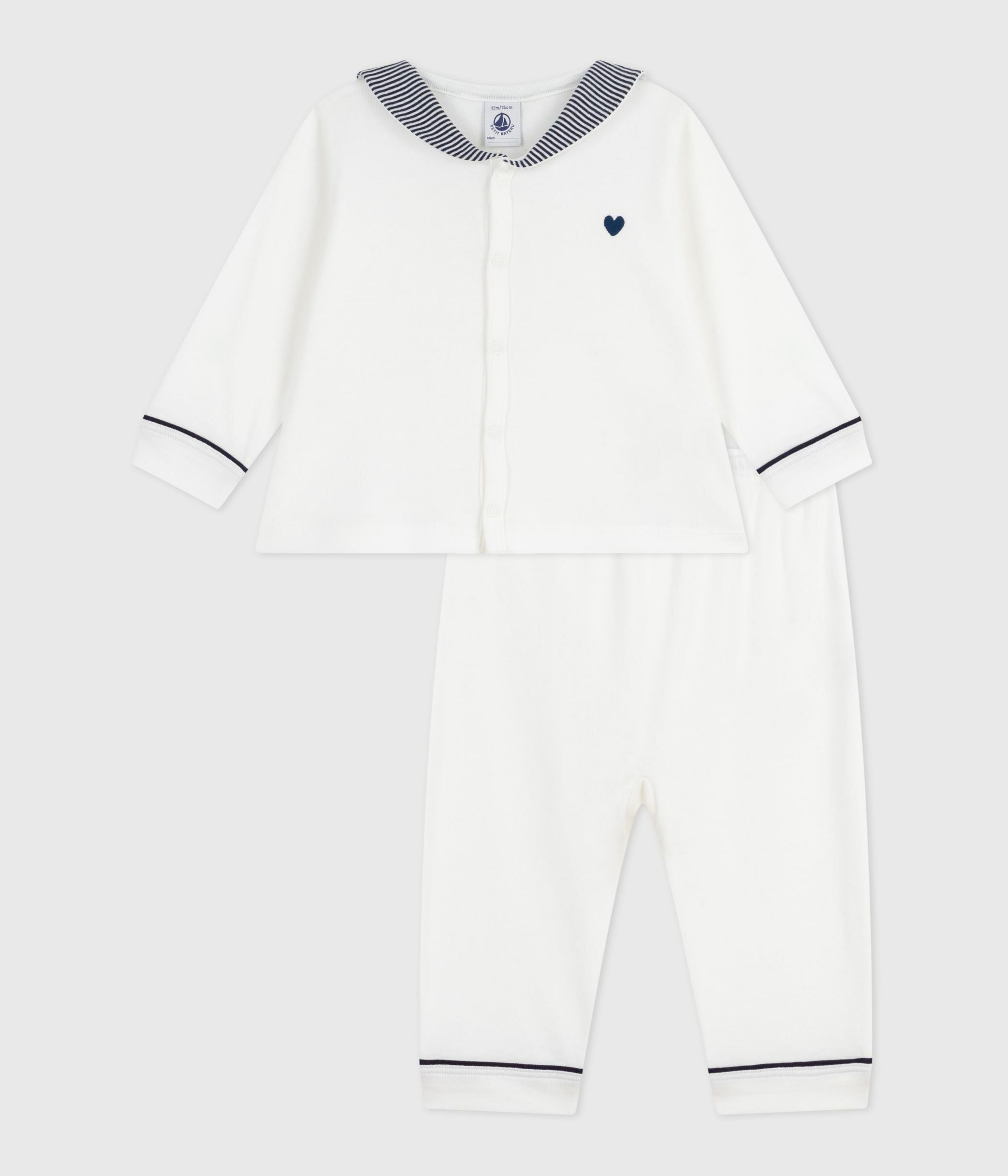 pyjama-2-pièces-bébé-avec-col-marin