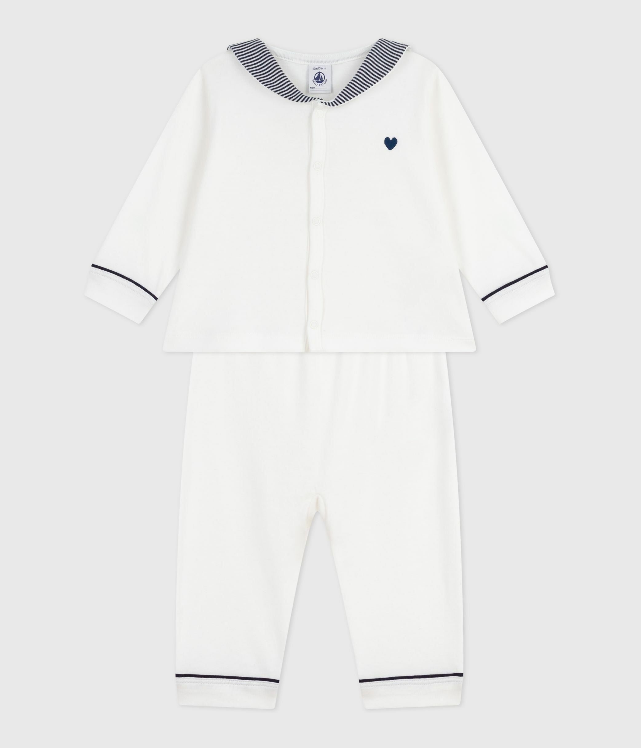 pyjama-2-pièces-bébé-avec-col-marin