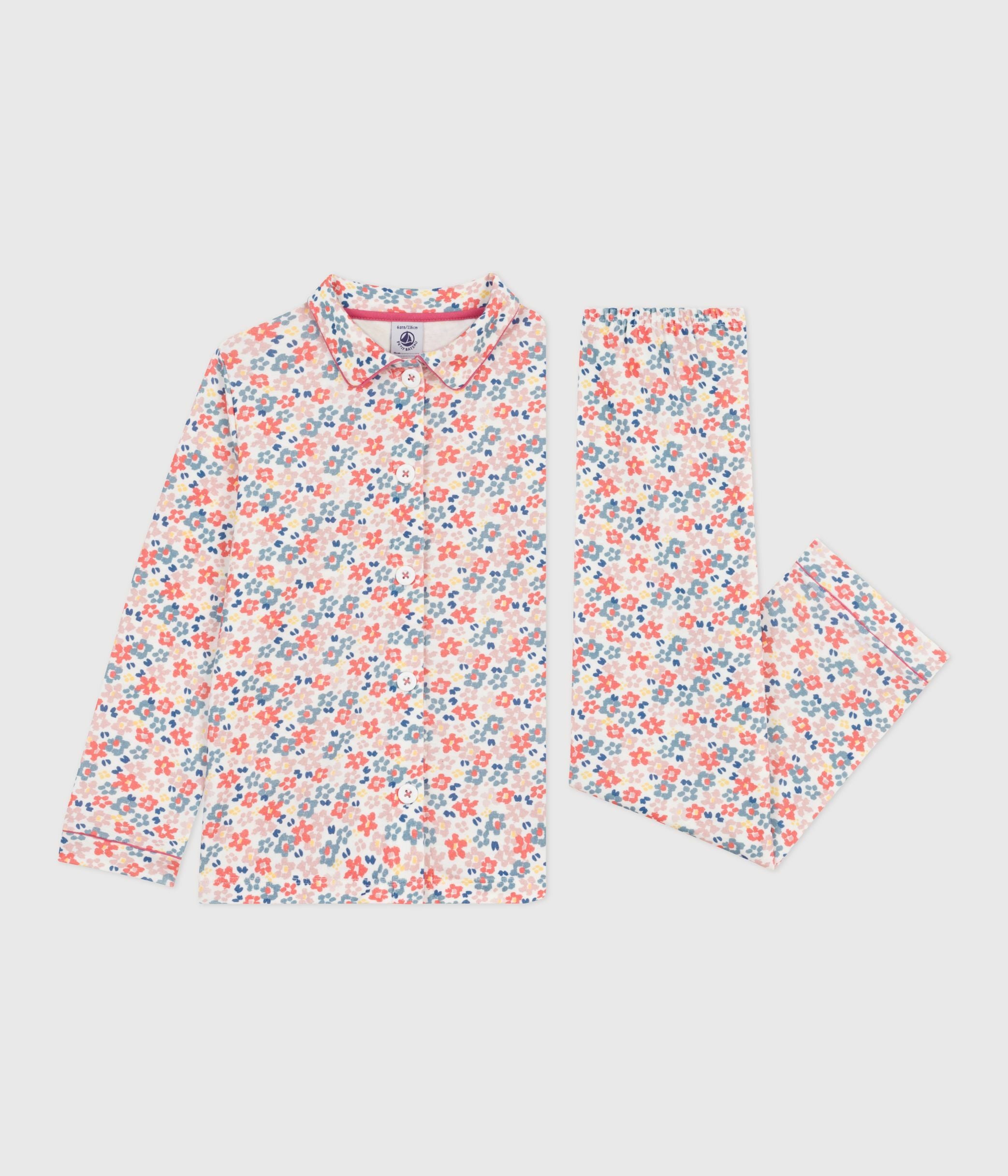 pyjama-boutonné-enfant-en-coton-imprimé