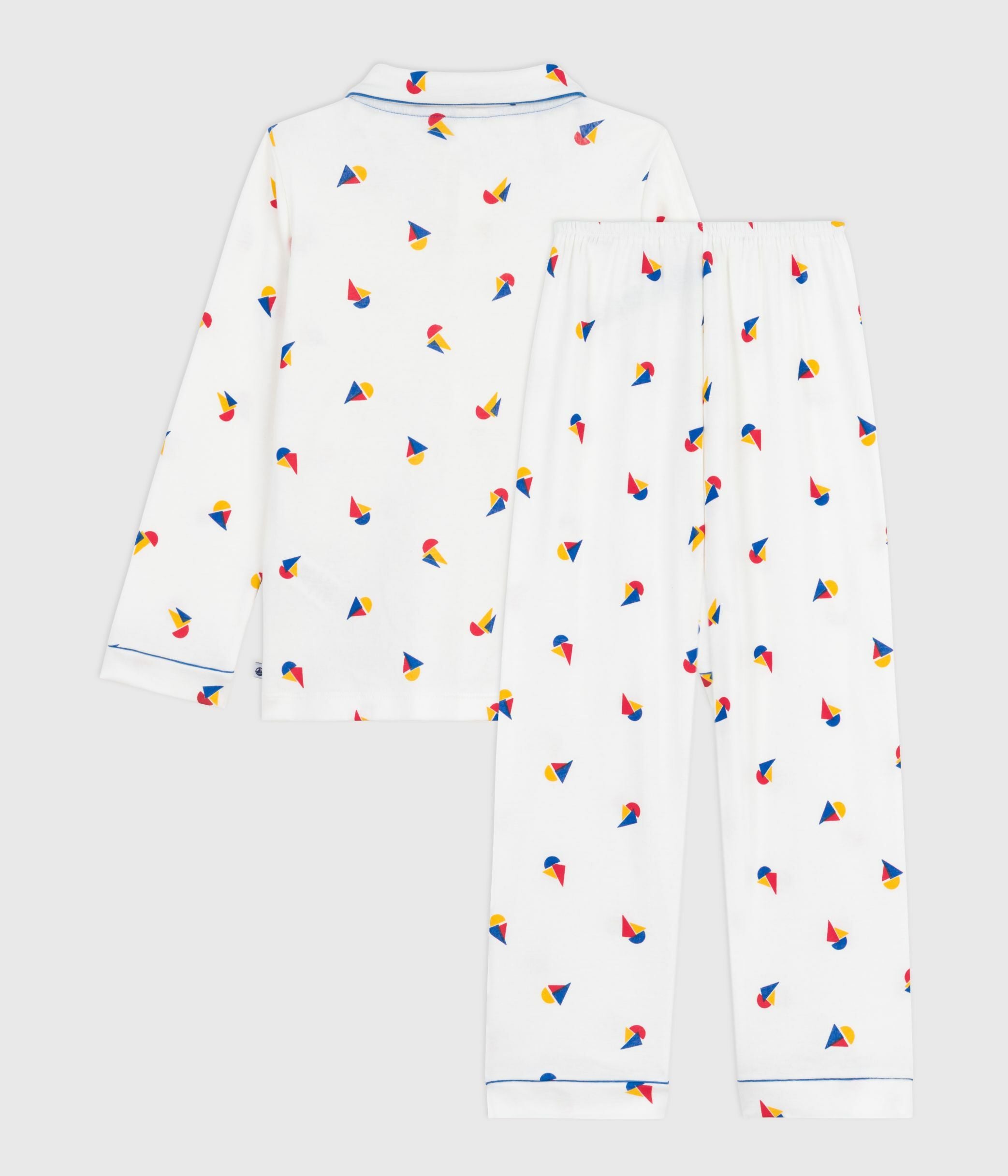 pyjama-boutonné-enfant-en-coton-imprimé
