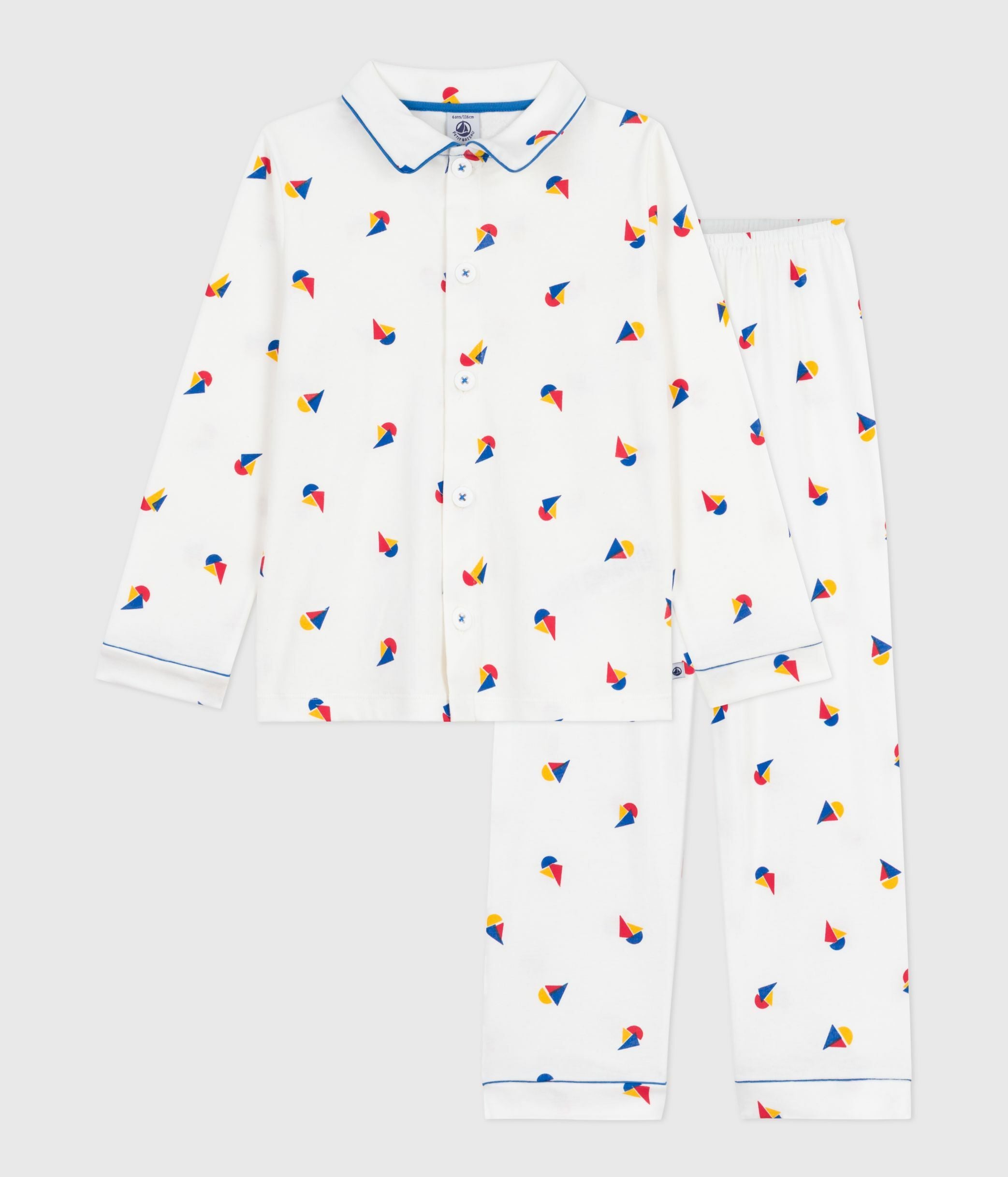 pyjama-boutonné-enfant-en-coton-imprimé