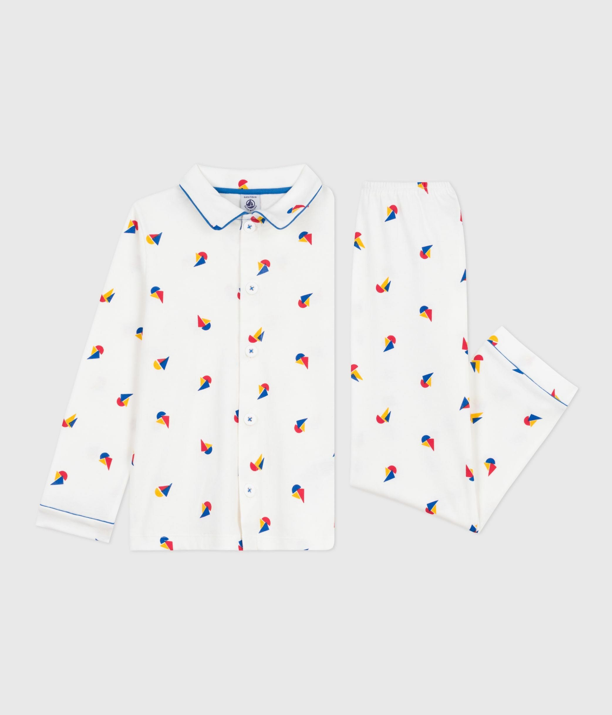 pyjama-boutonné-enfant-en-coton-imprimé