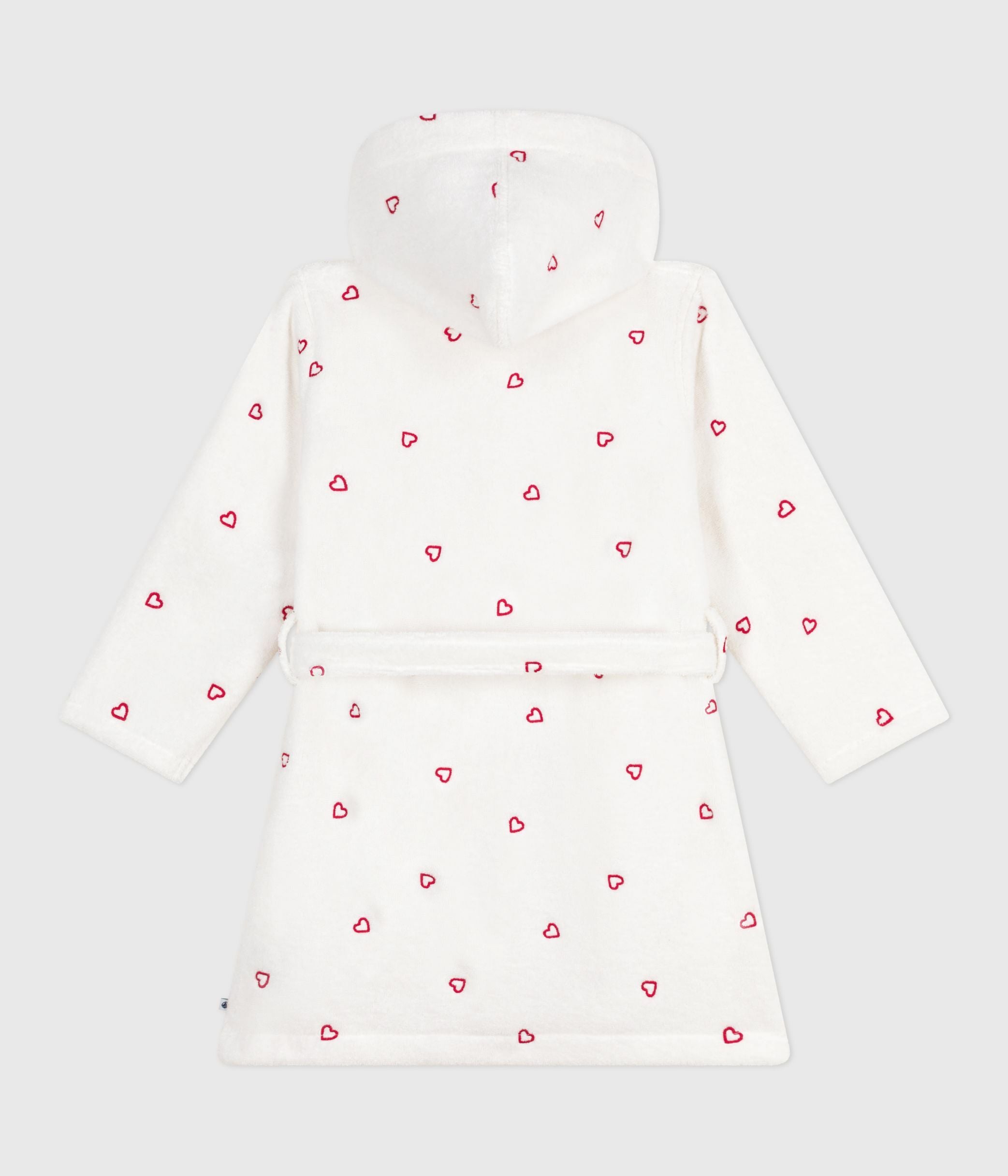 peignoir-enfant-en-coton-éponge-cœurs-brodés