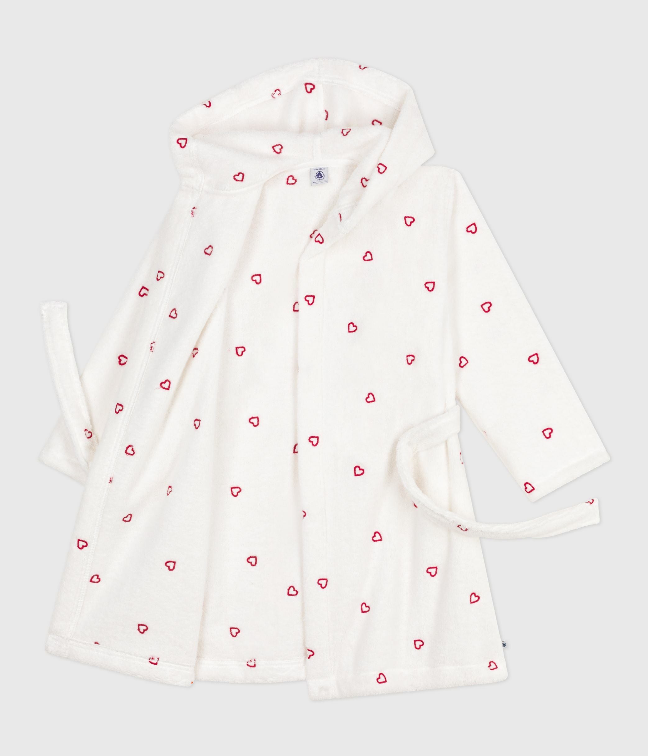 peignoir-enfant-en-coton-éponge-cœurs-brodés