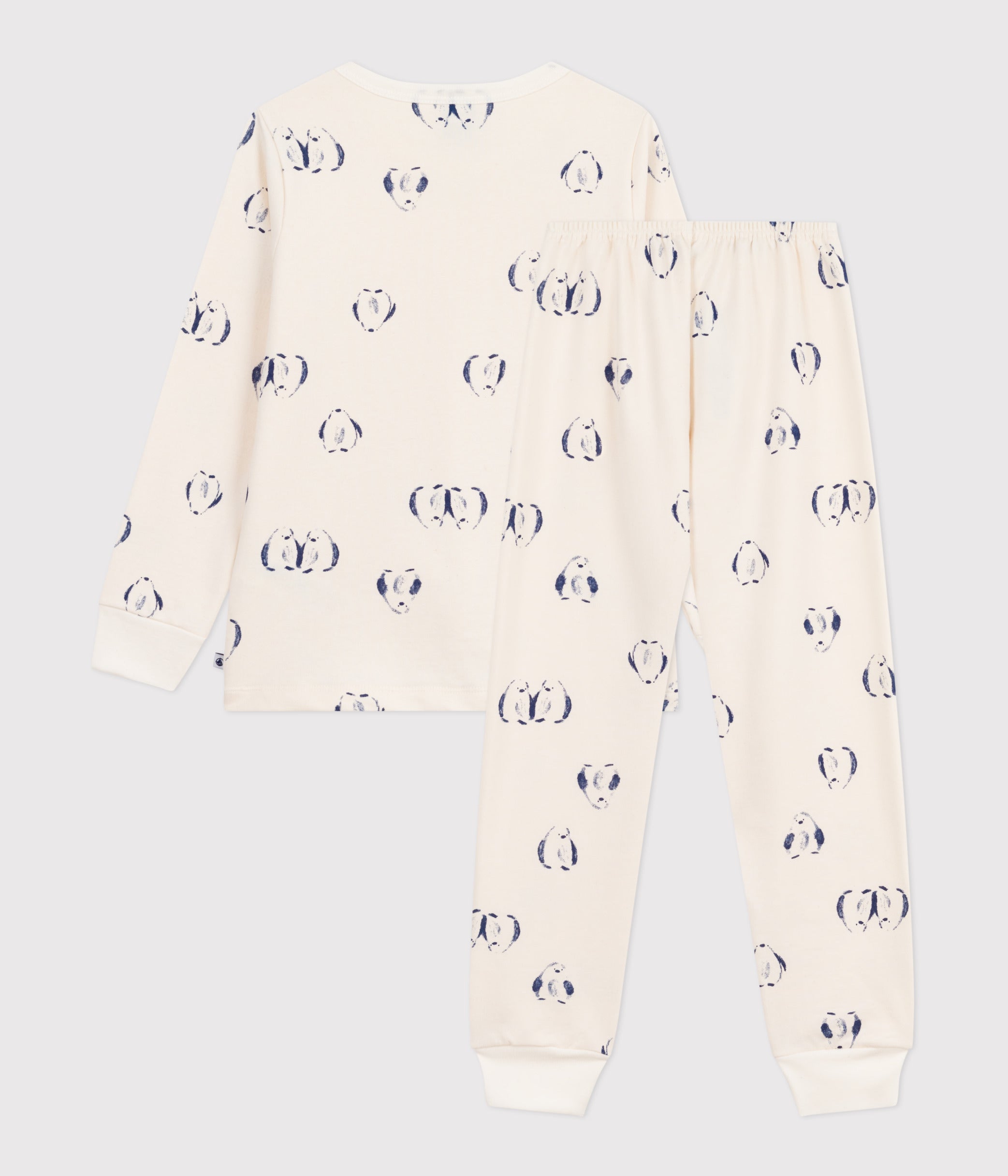 pyjama-enfant-en-molleton-imprimé-pingouins