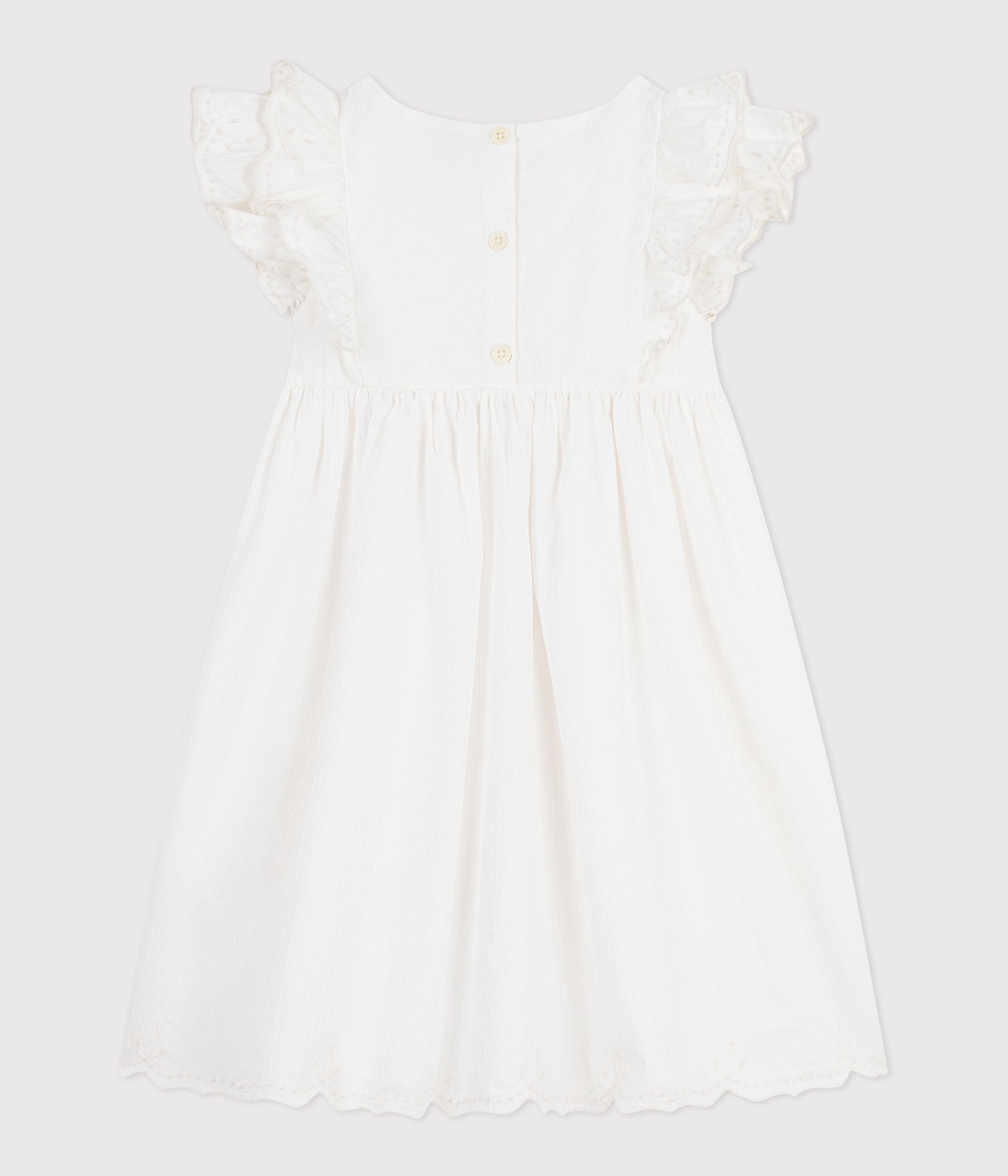 robe-enfant-en-coton-manches-courtes-unie