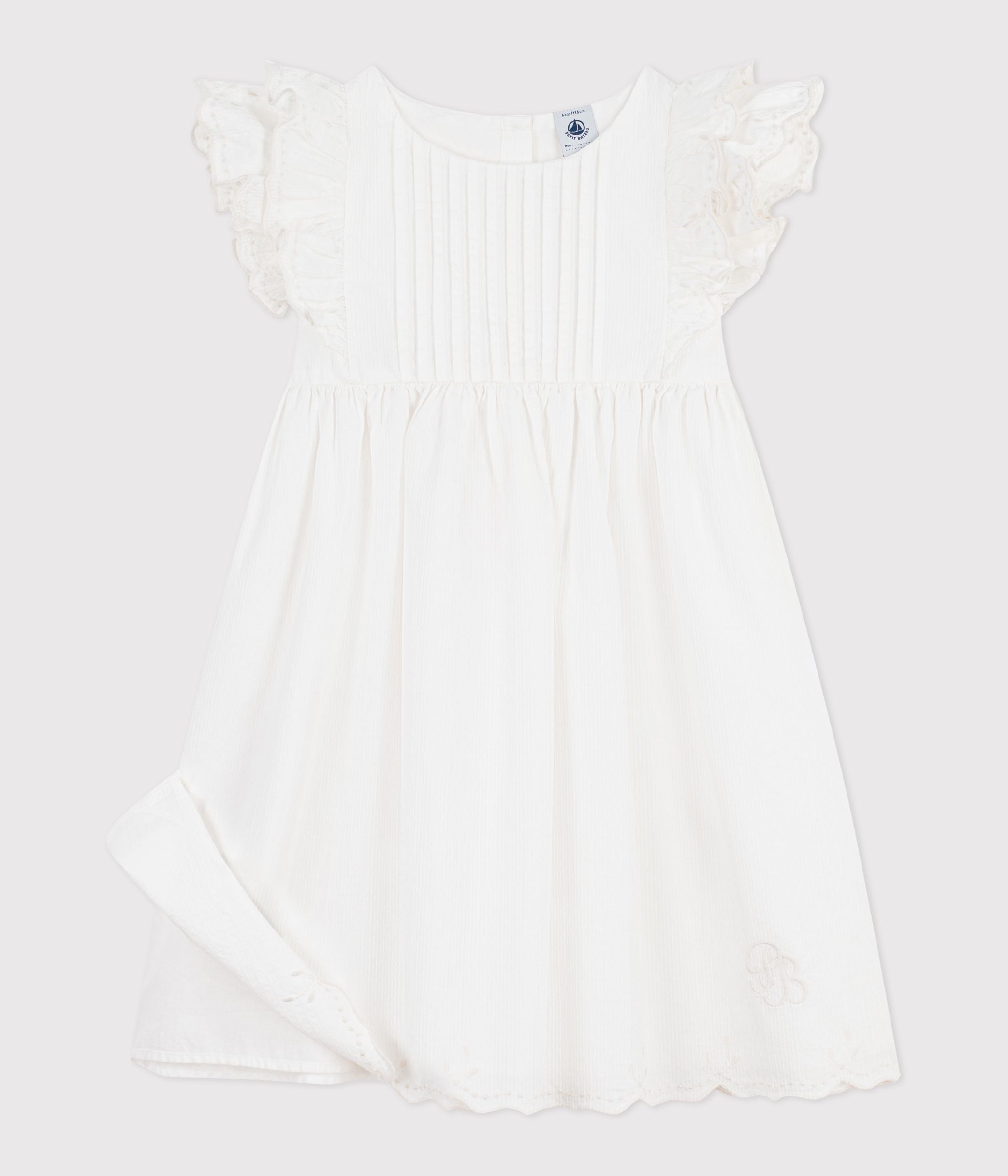 robe-enfant-en-coton-manches-courtes-unie