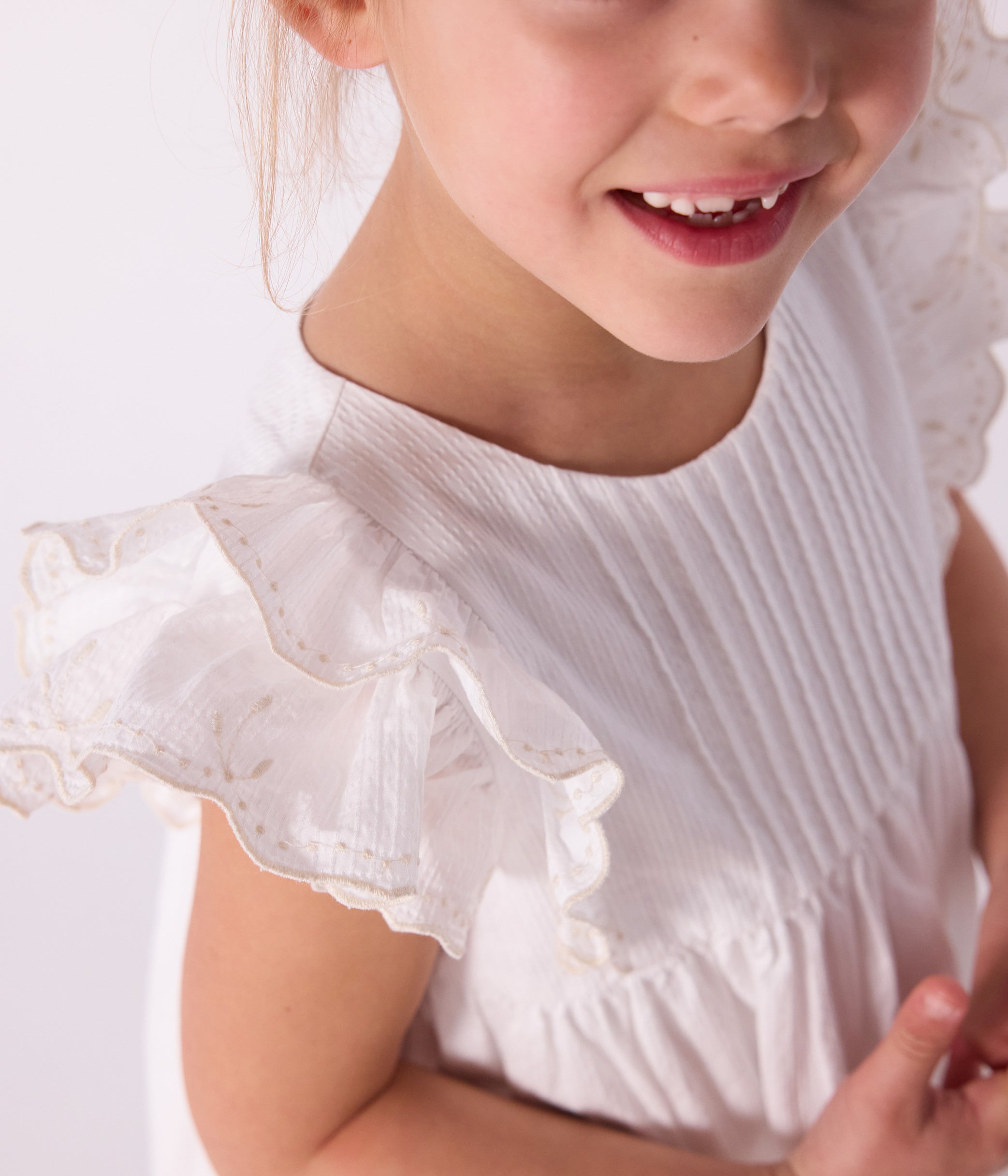 robe-enfant-en-coton-manches-courtes-unie