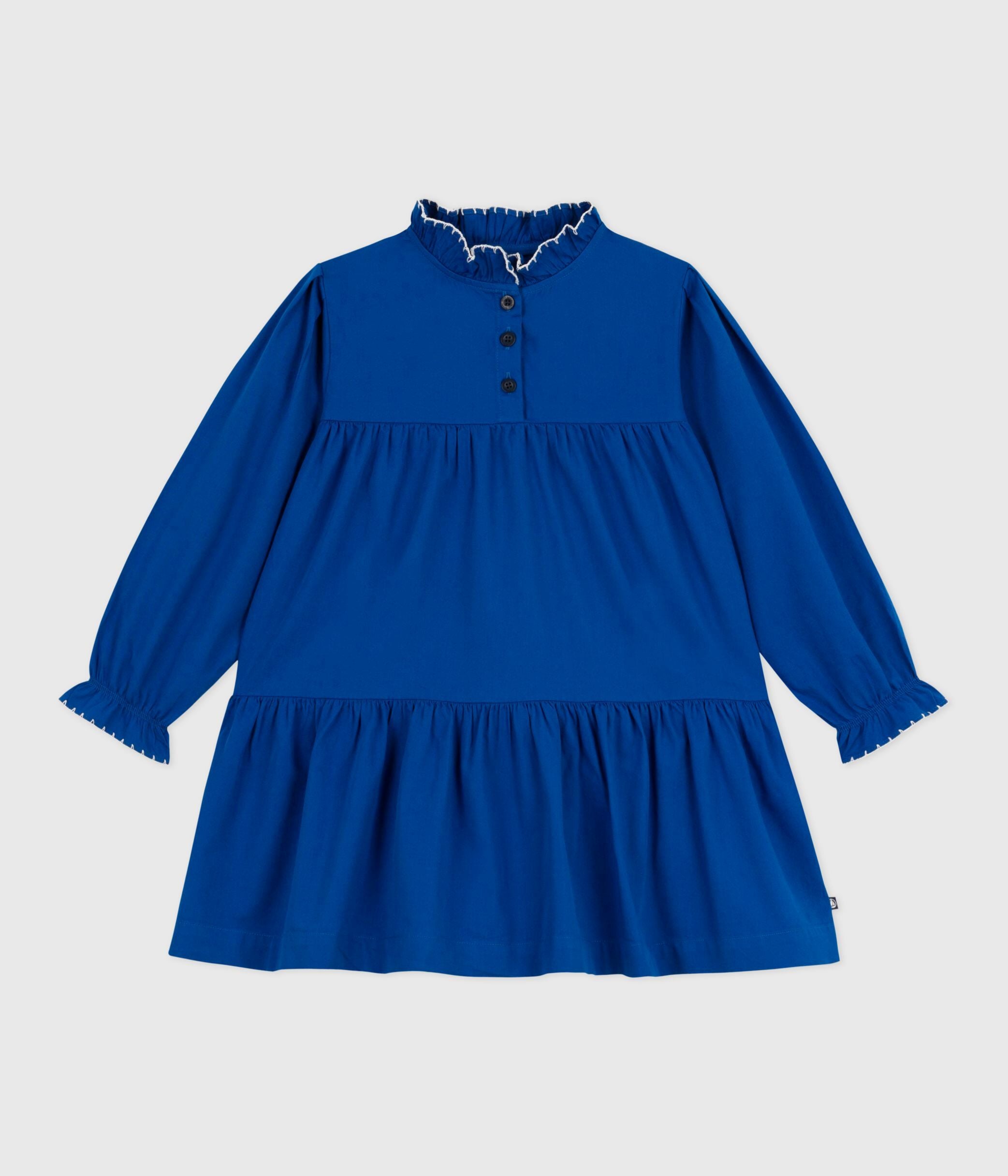 robe-enfant-manches-longues-en-coton-unie