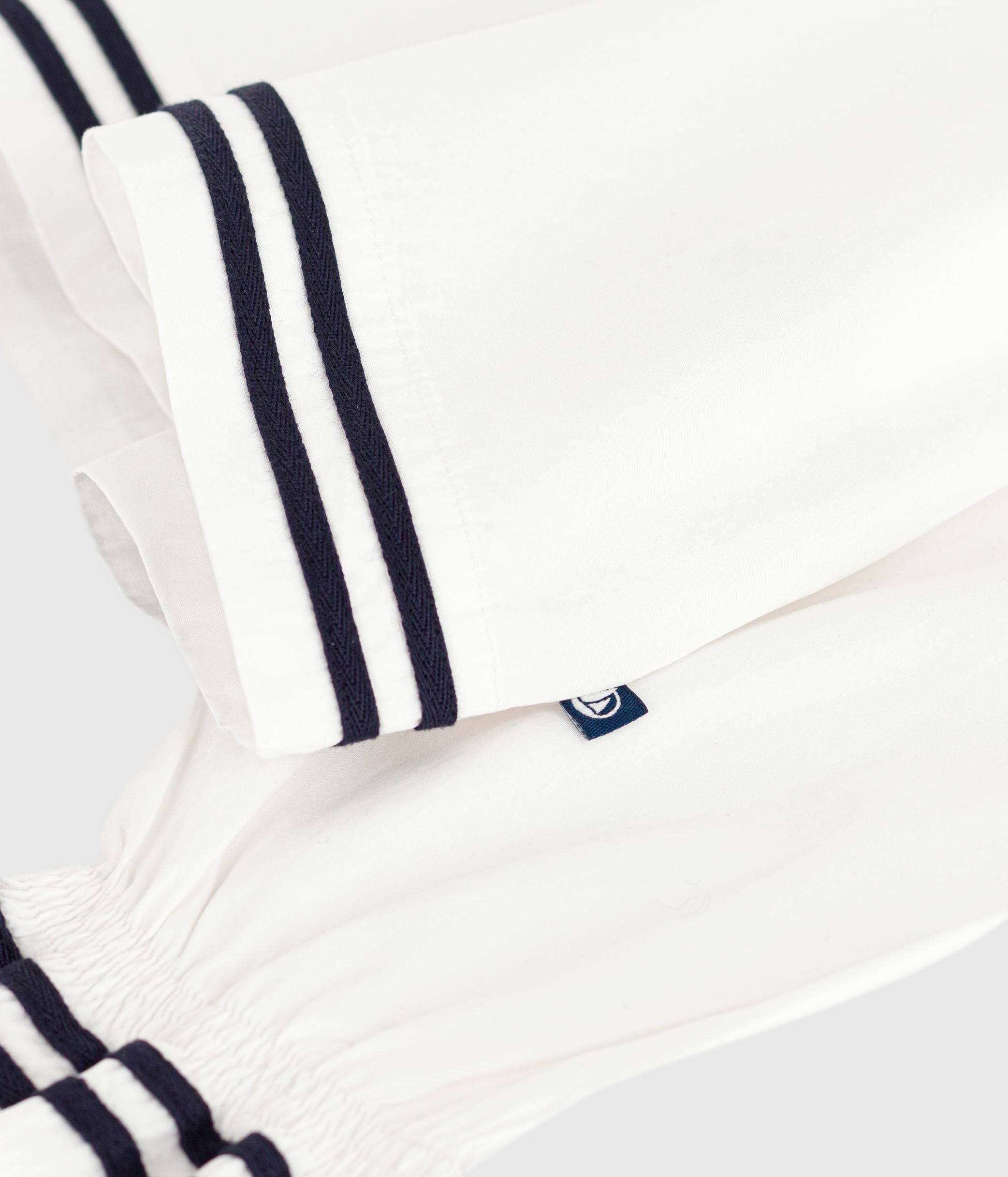 blouse-enfant-en-popeline-de-coton-manches-longues-unie