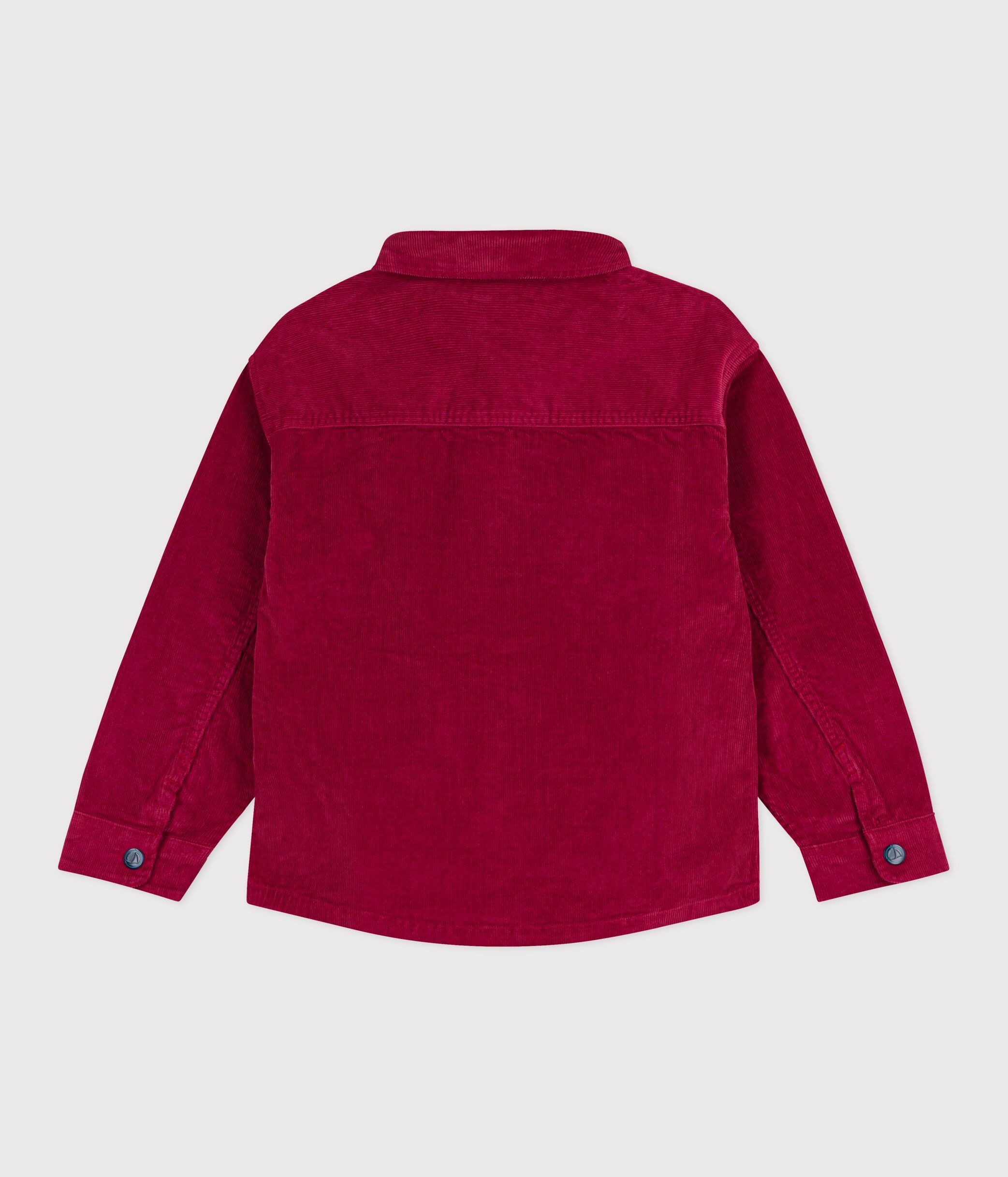 chemise-enfant-en-velours-unie
