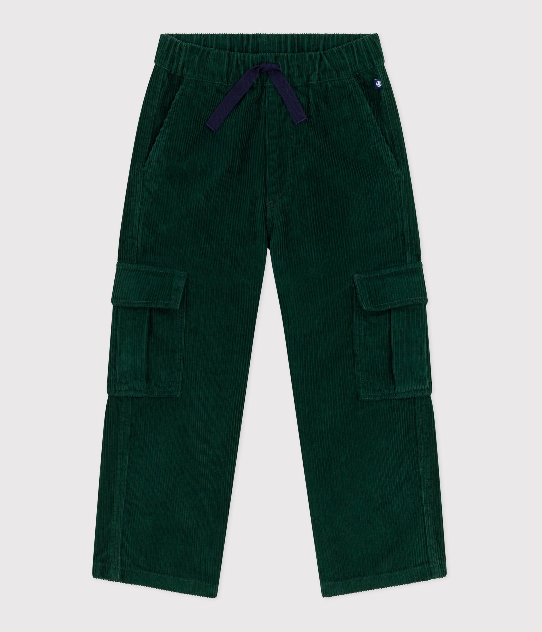 pantalon-cargo-enfant-en-velours-uni