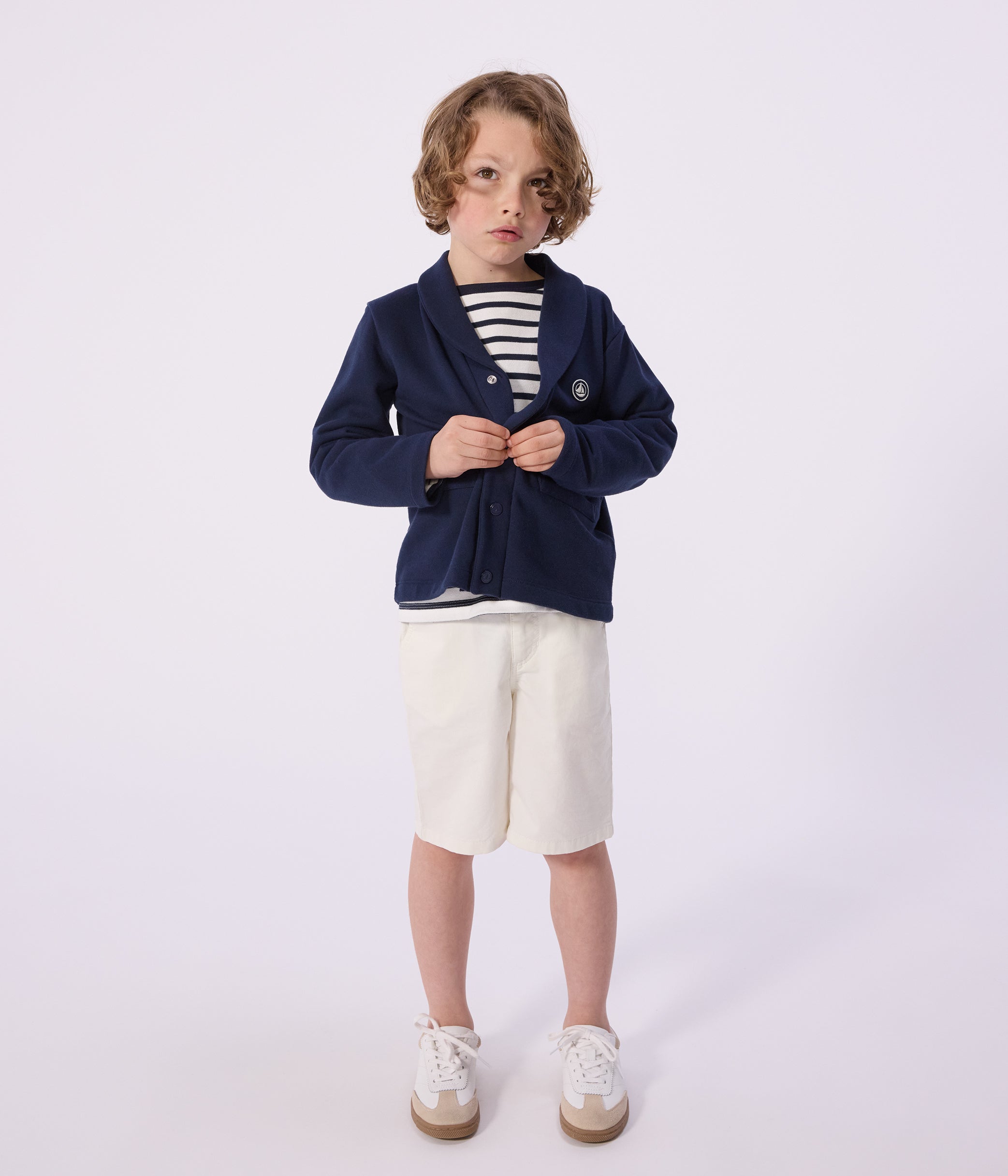 cardigan-enfant-en-coton-uni
