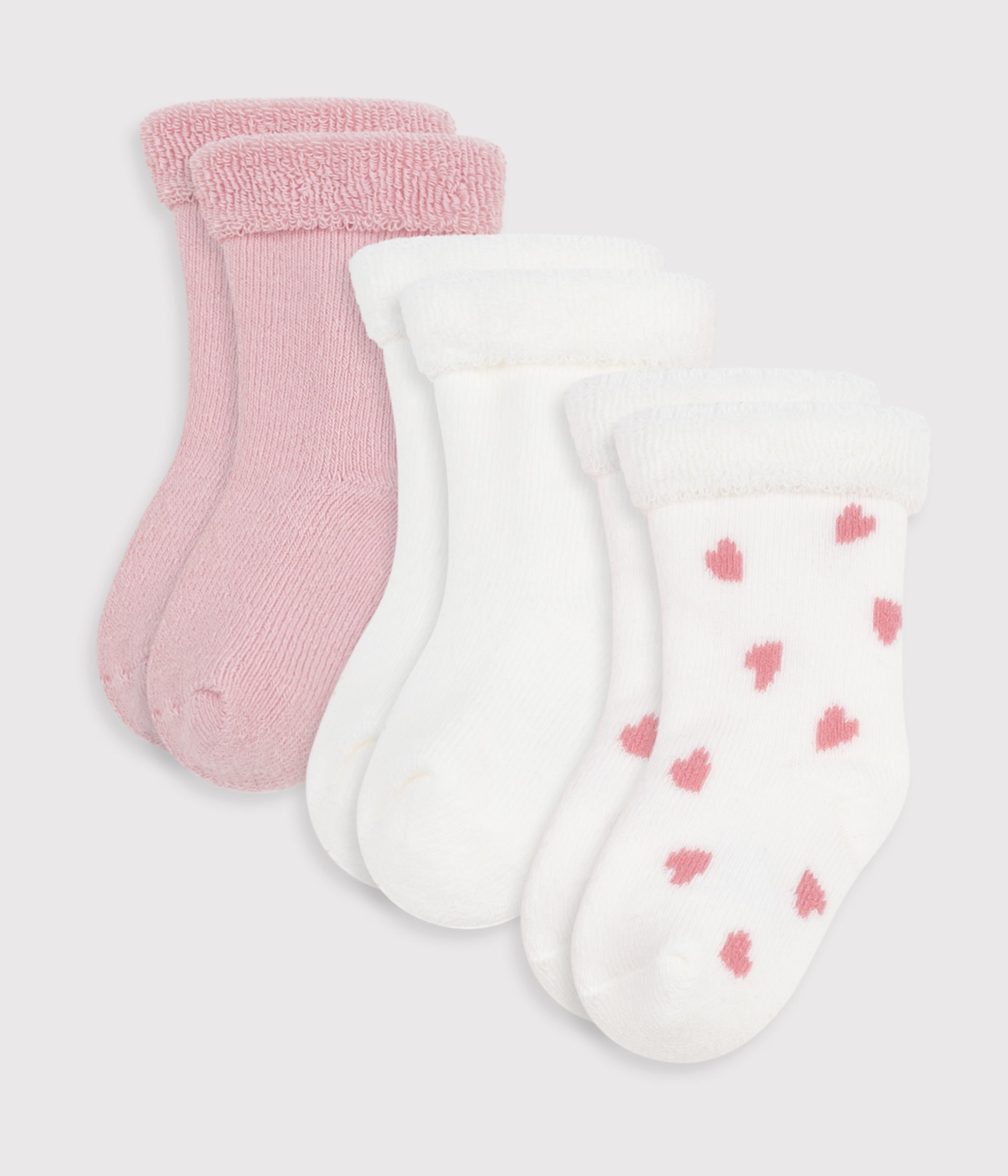 lot-de-3-chaussettes-naissance-en-coton-uni