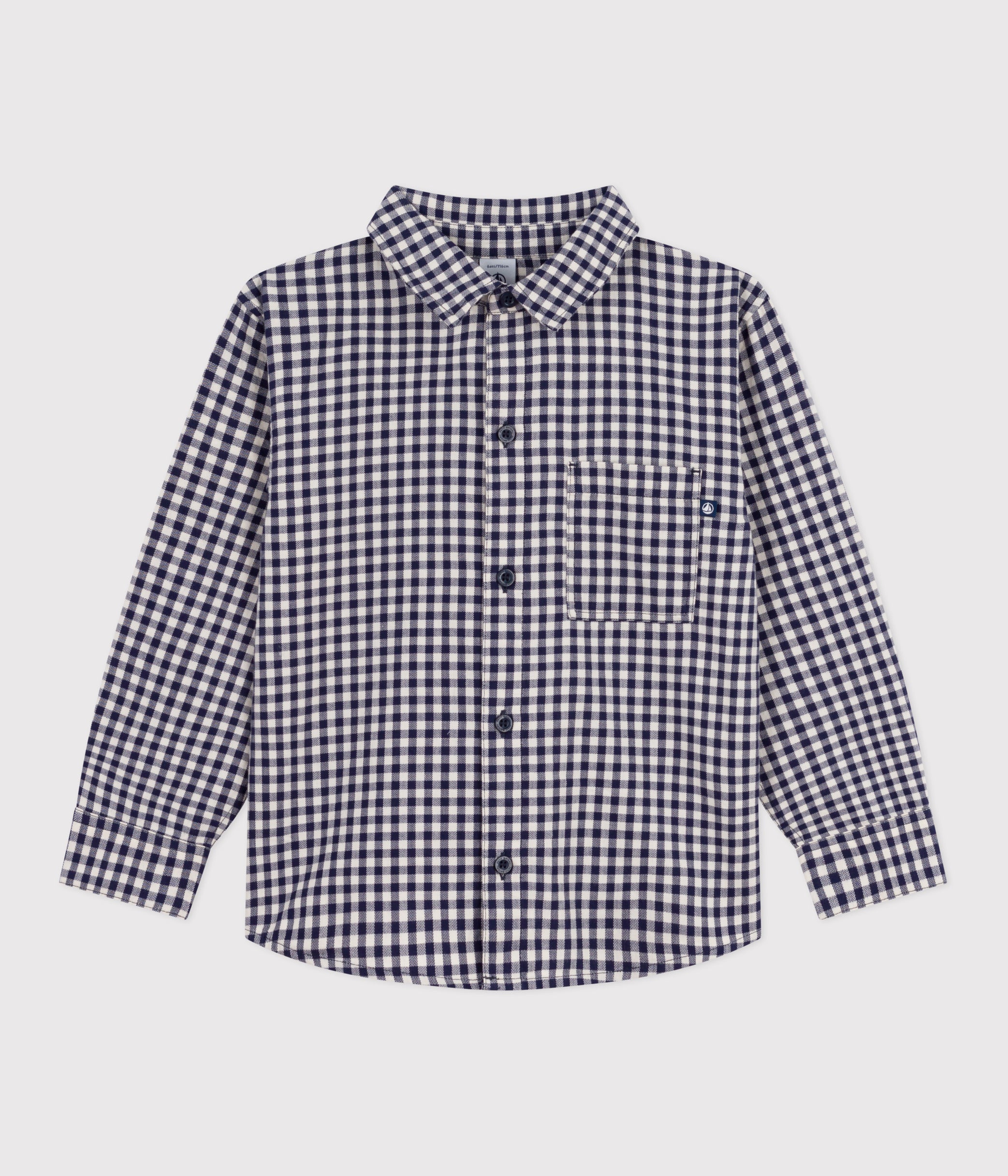 chemise-enfant-en-coton-à-carreaux
