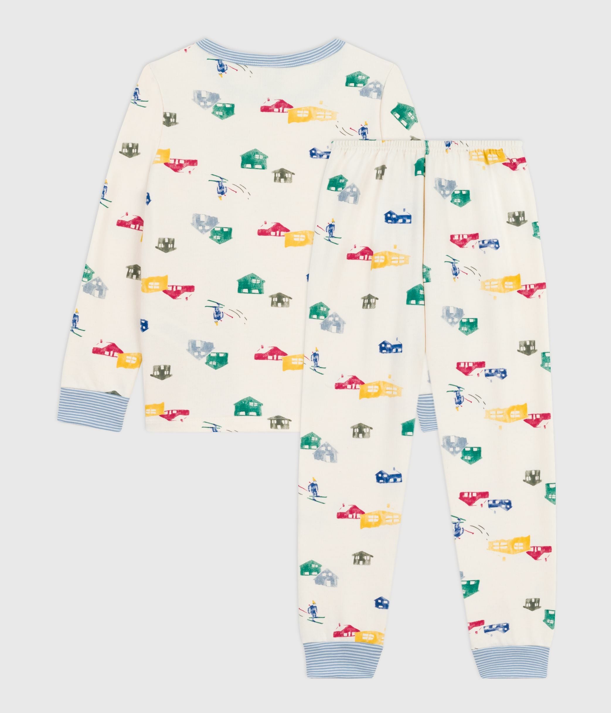 pyjama-enfant-en-molleton-imprimé-chalets
