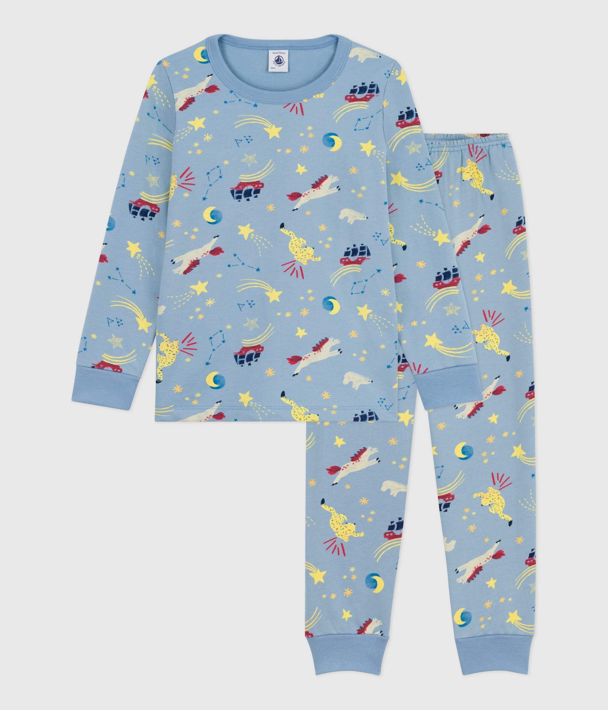 pyjama-enfant-en-molleton-imprimé