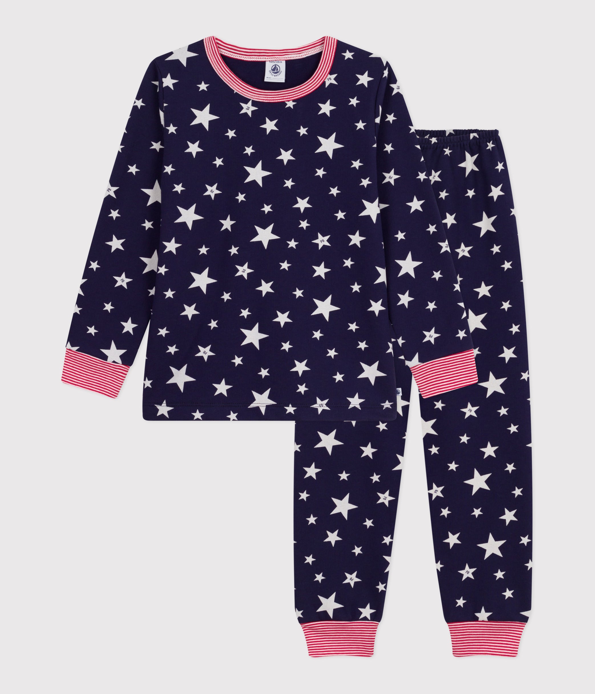 pyjama-enfant-en-molleton-imprimé-étoiles