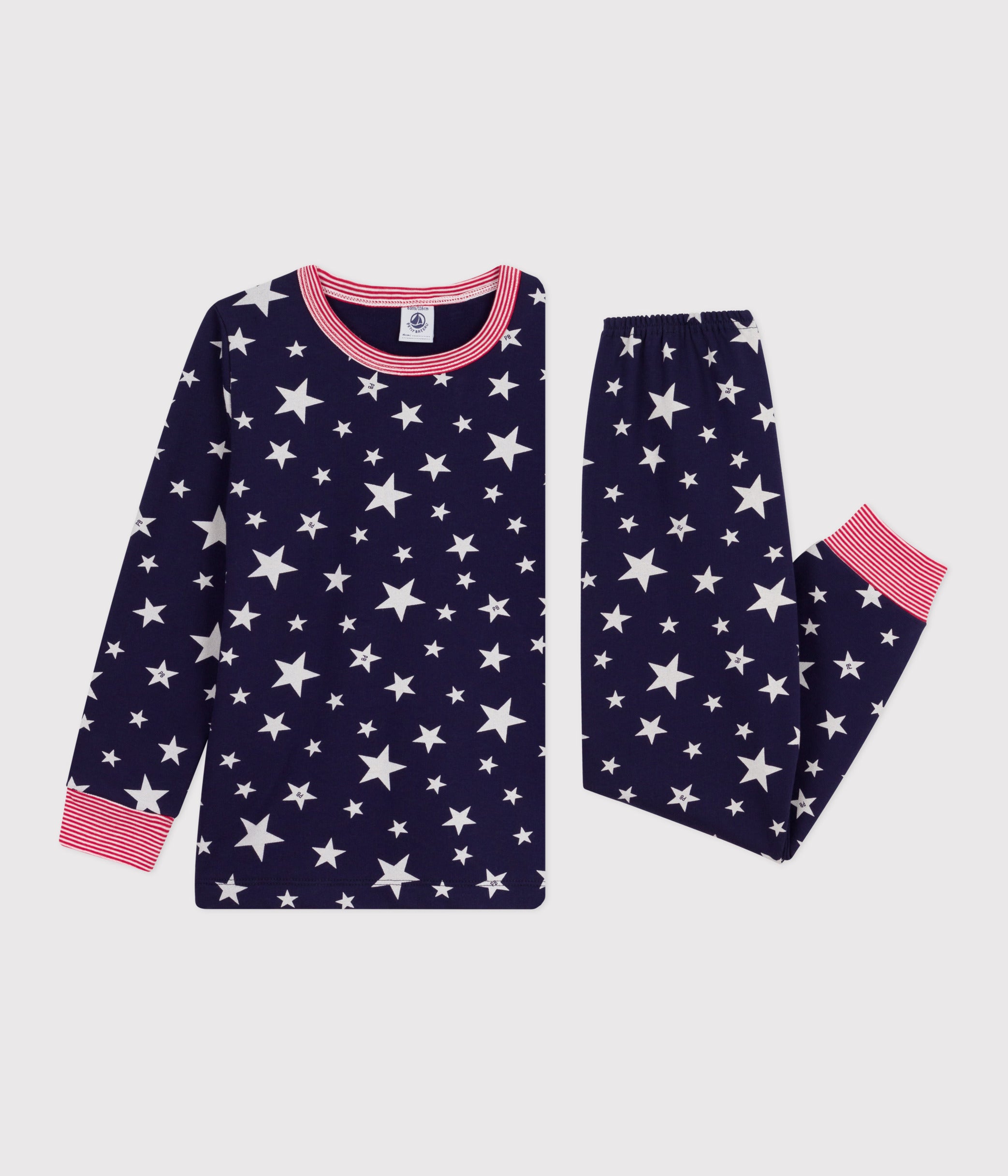 pyjama-enfant-en-molleton-imprimé-étoiles
