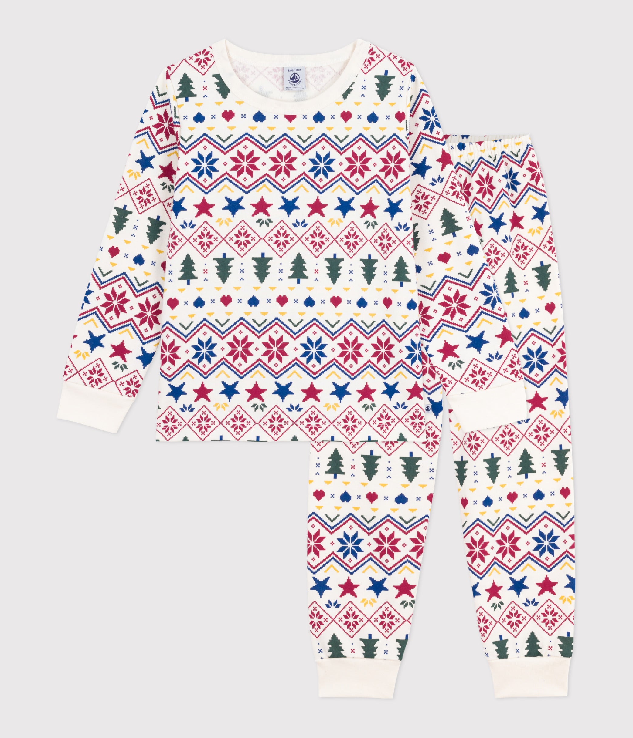 pyjama-enfant-en-molleton-imprimé-noël