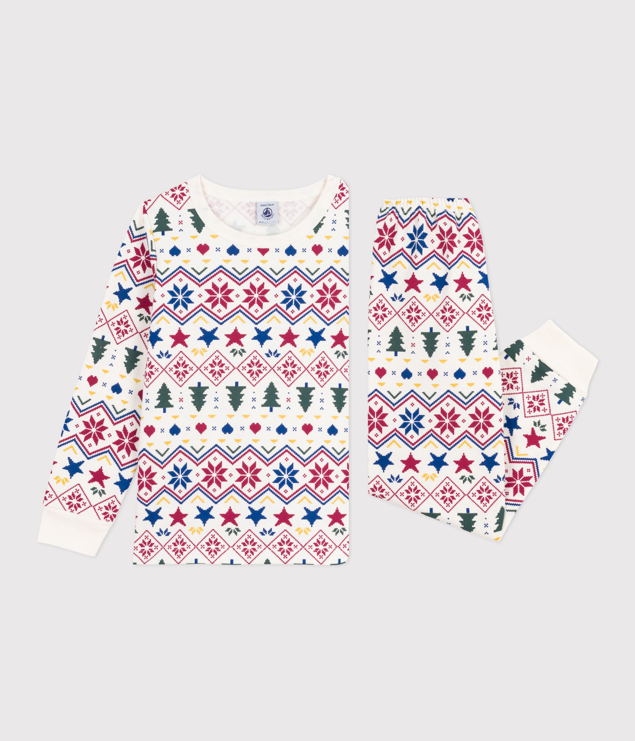 pyjama-enfant-en-molleton-imprimé-noël