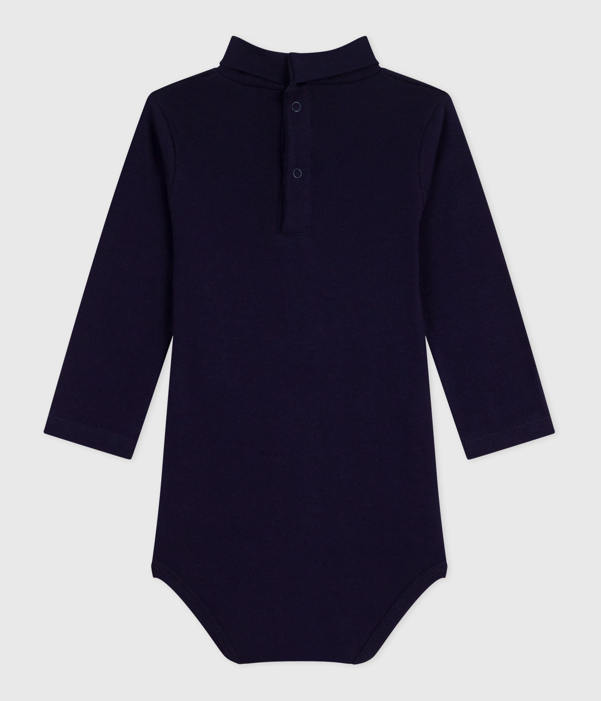 body-bébé-col-roulé-en-coton-uni