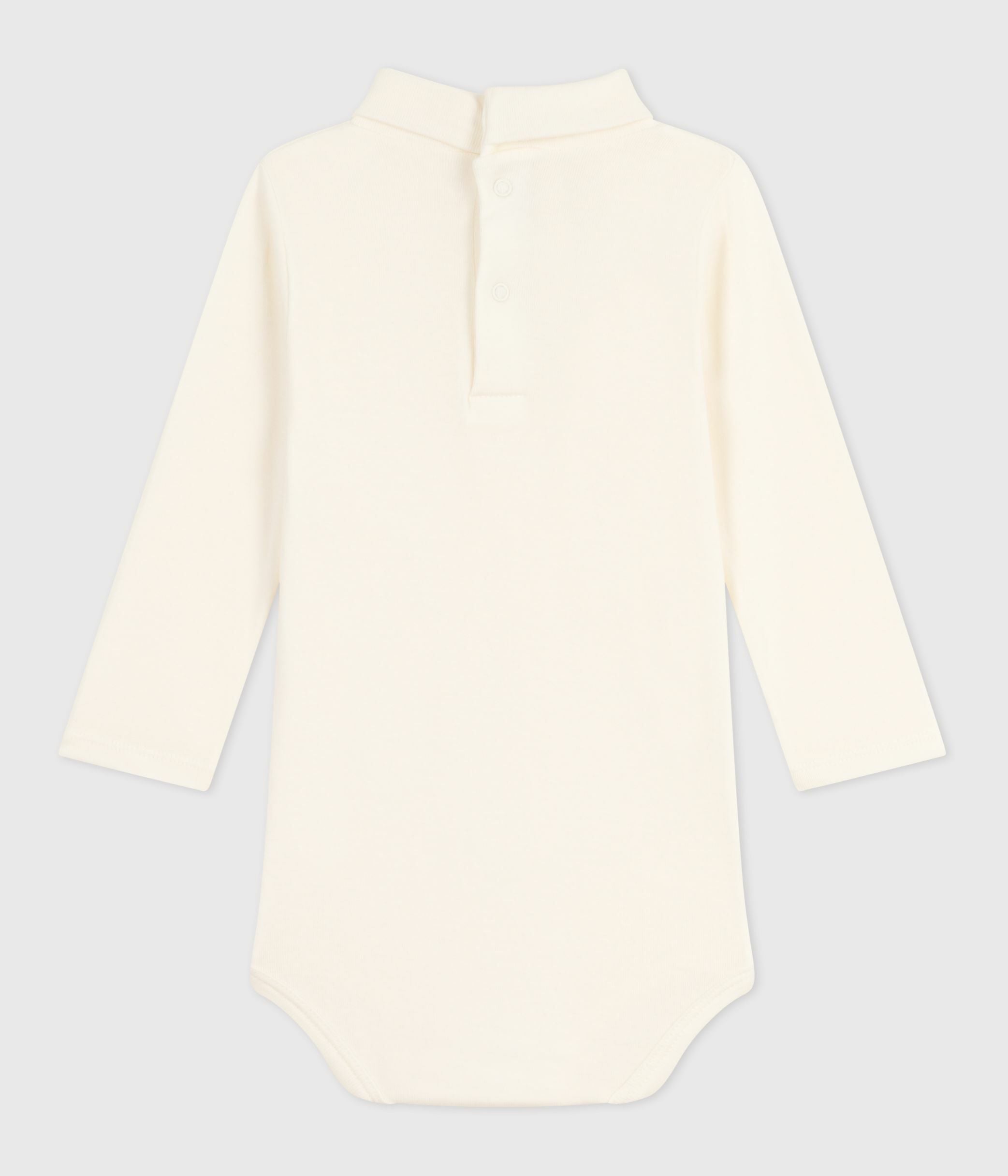 body-bébé-col-roulé-en-coton-uni