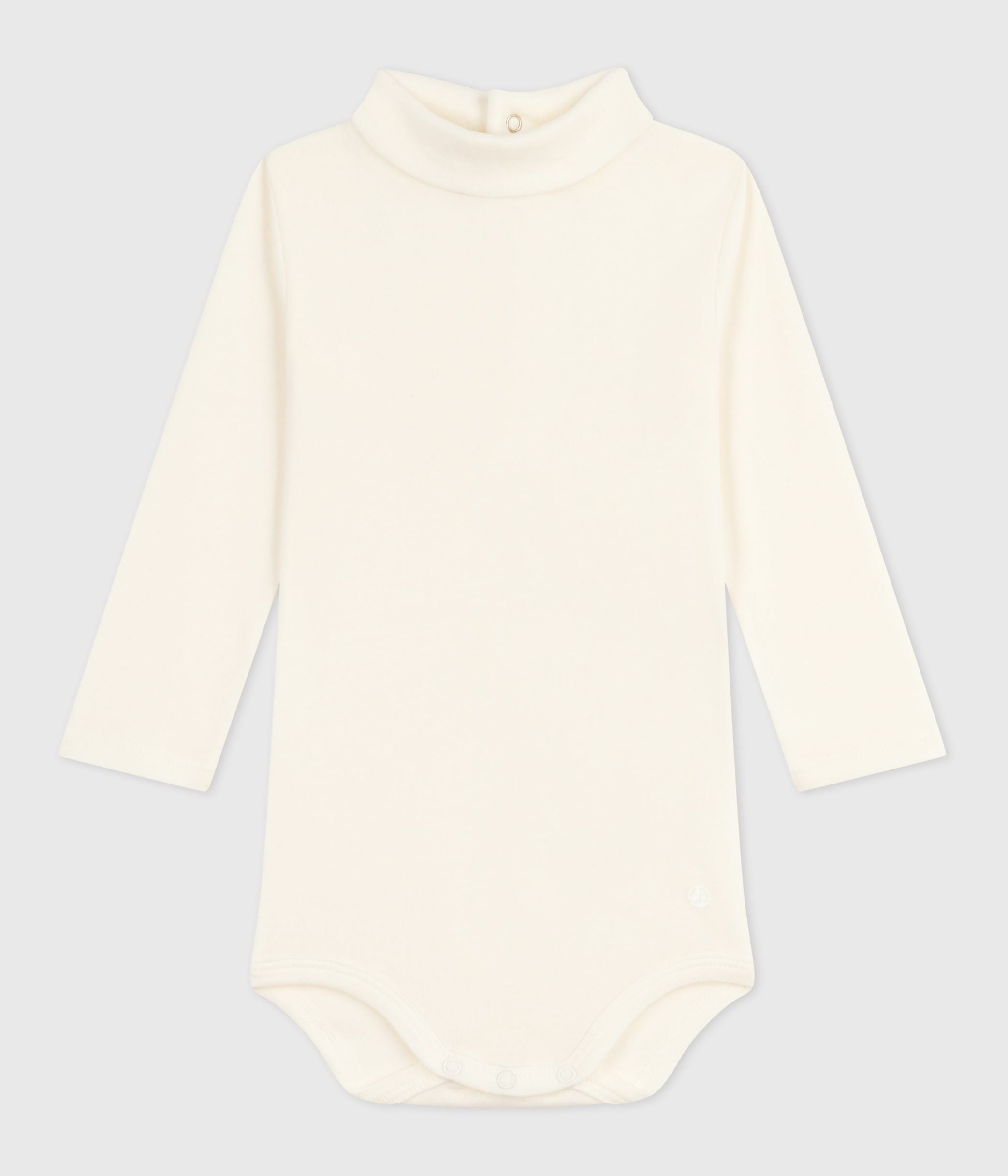 body-bébé-col-roulé-en-coton-uni