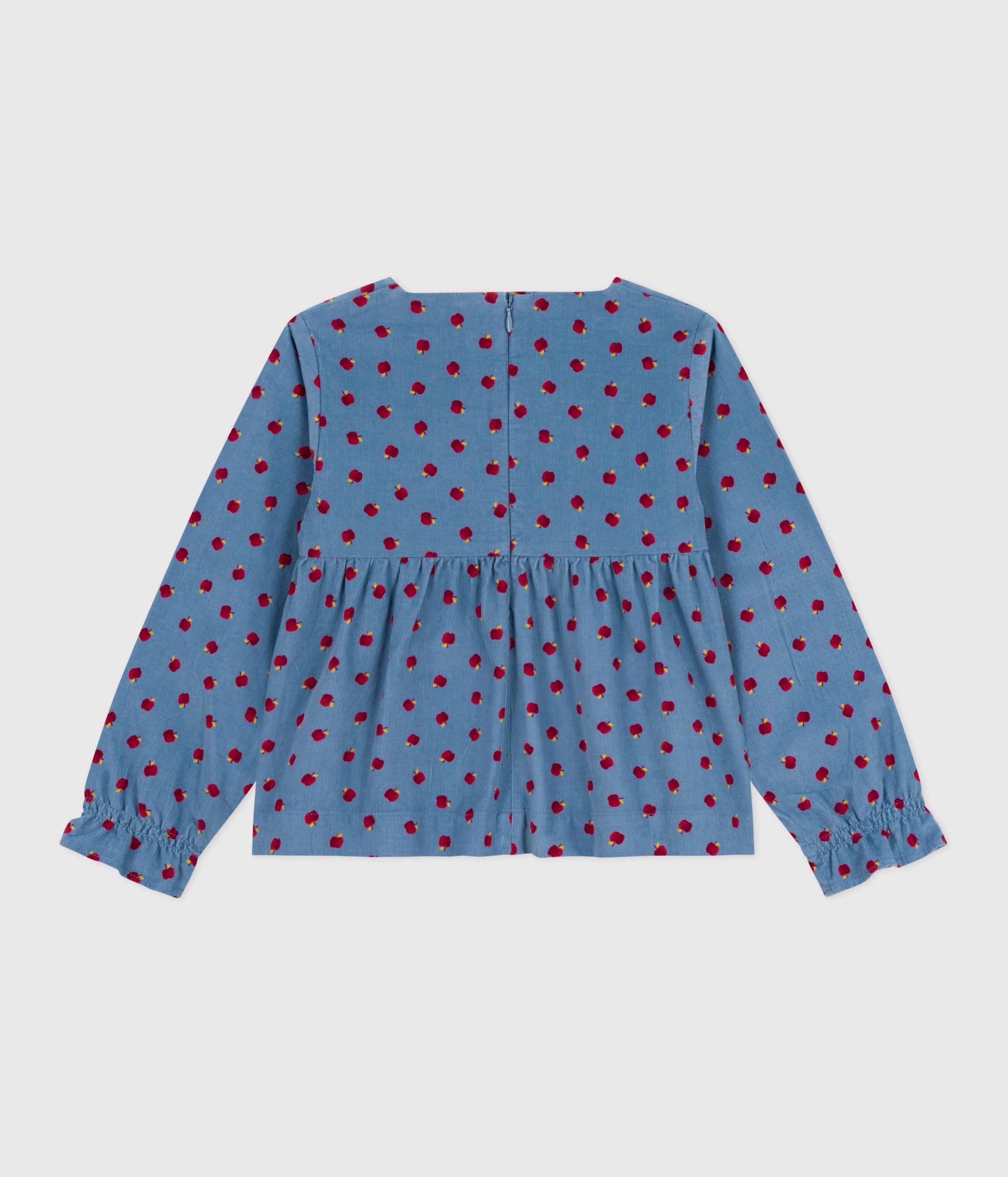 blouse-enfant-en-velours-manches-longues-imprimée