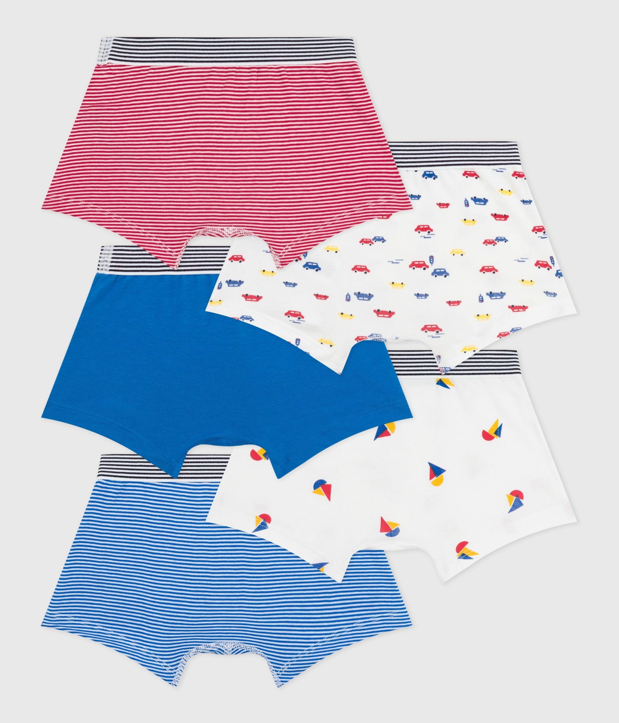 lot-de-5-boxers-enfant-en-coton-imprimé