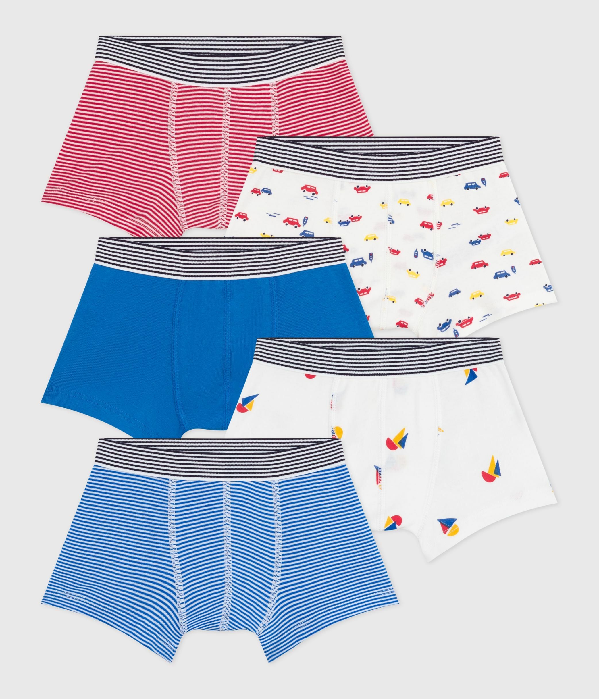 lot-de-5-boxers-enfant-en-coton-imprimé