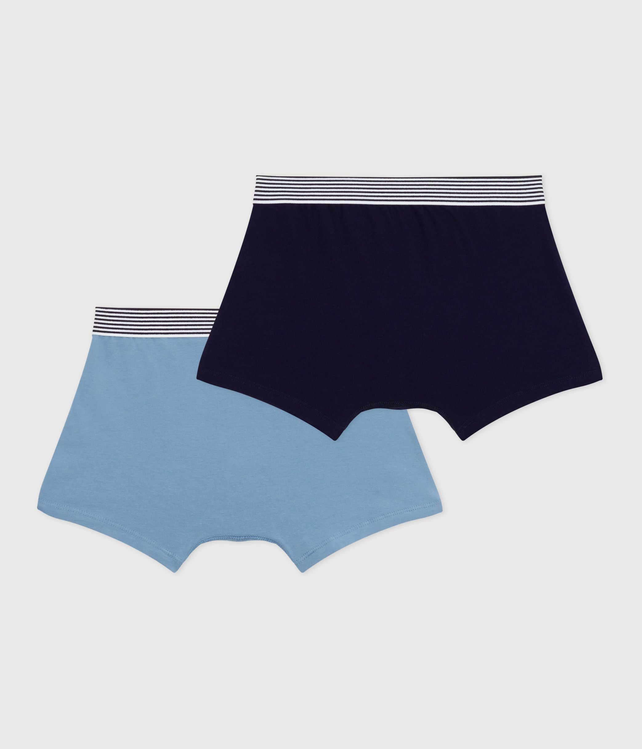 lot-de-2-boxers-enfant-en-coton-et-elasthanne-uni