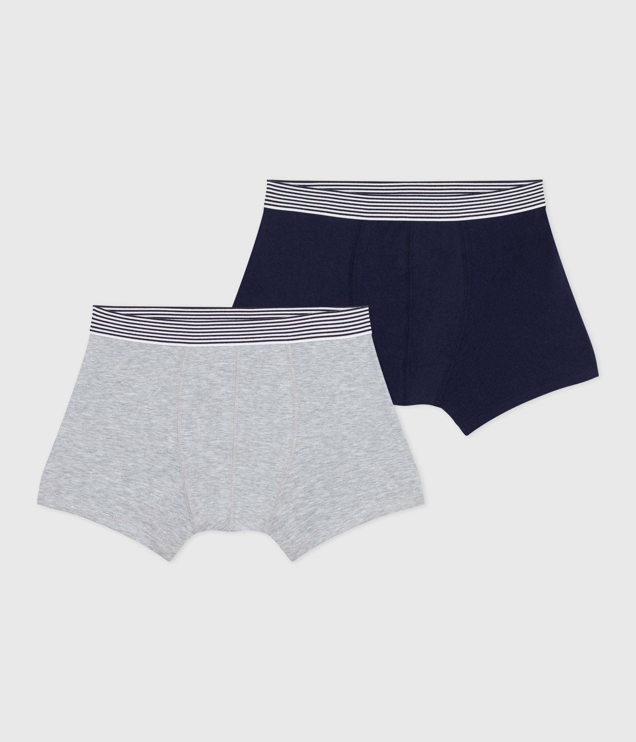lot-de-2-boxers-enfant-en-coton-et-elasthanne-uni