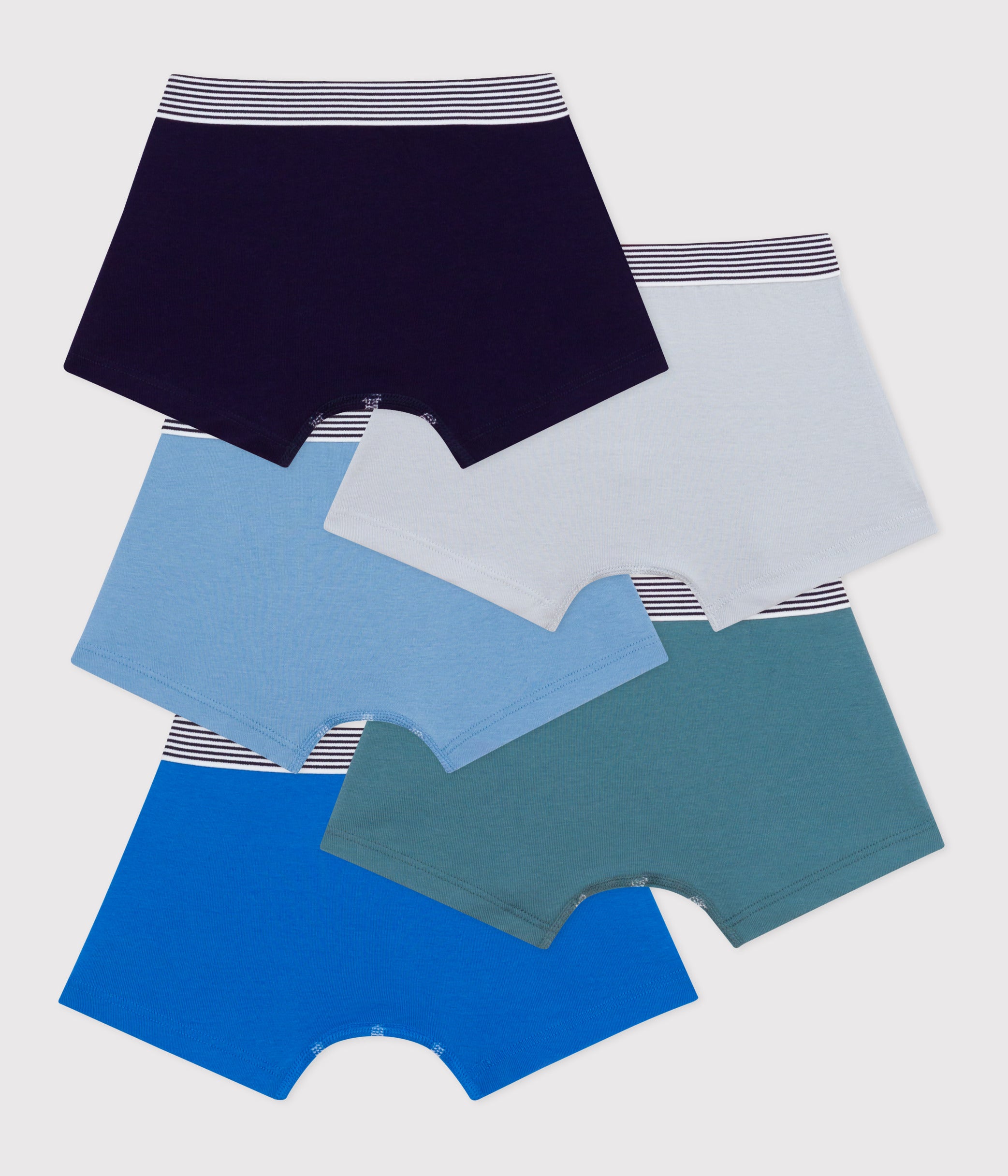 lot-de-5-boxers-enfant-en-coton-uni