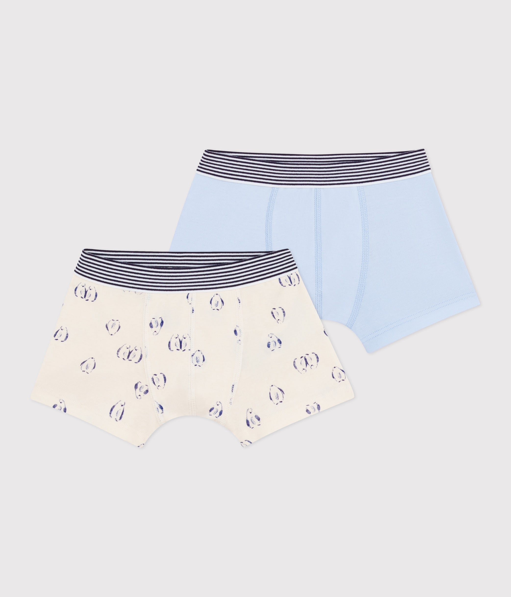 lot-de-2-boxers-enfant-en-coton-imprimé-pingouins