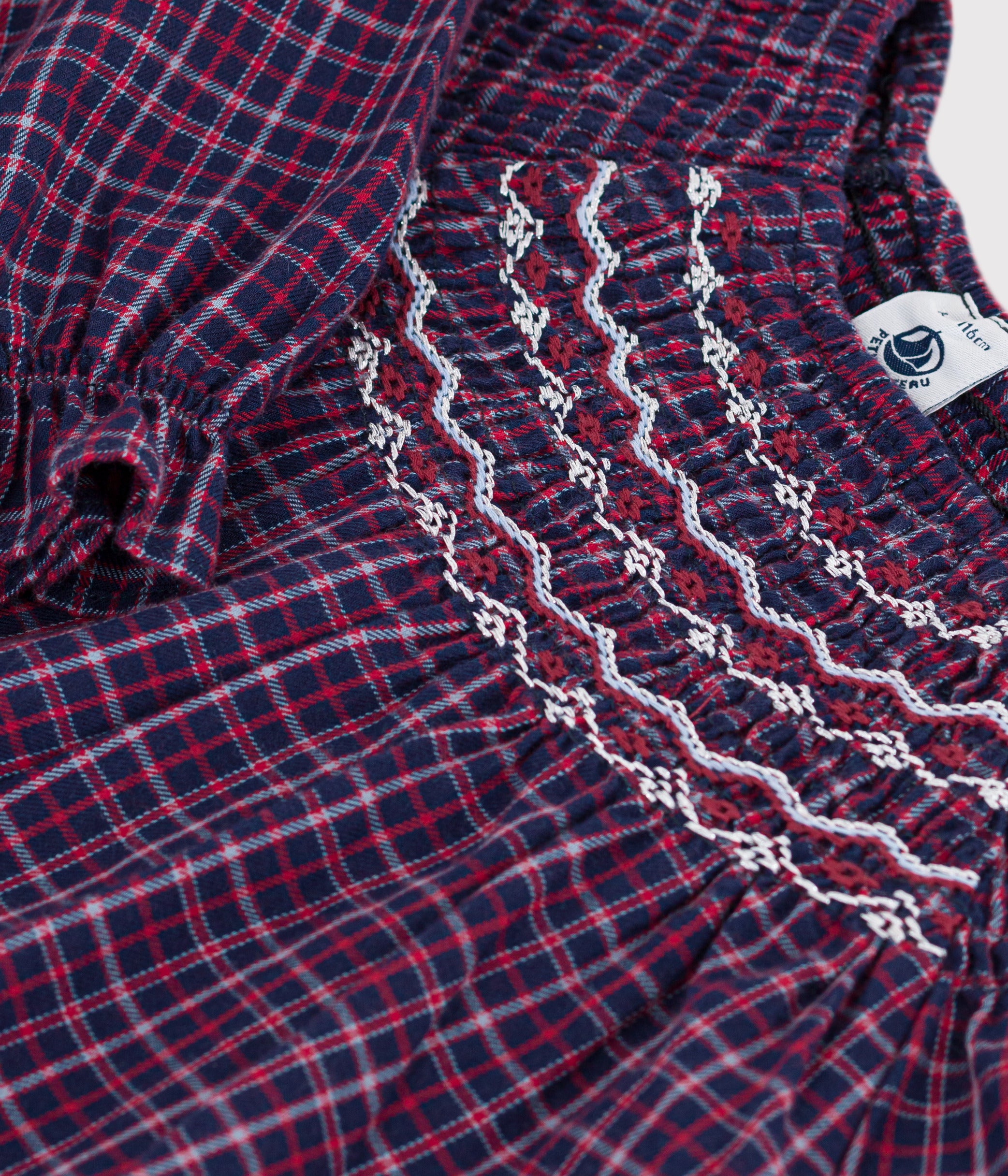 robe-enfant-manches-longues-en-flanelle-à-carreaux